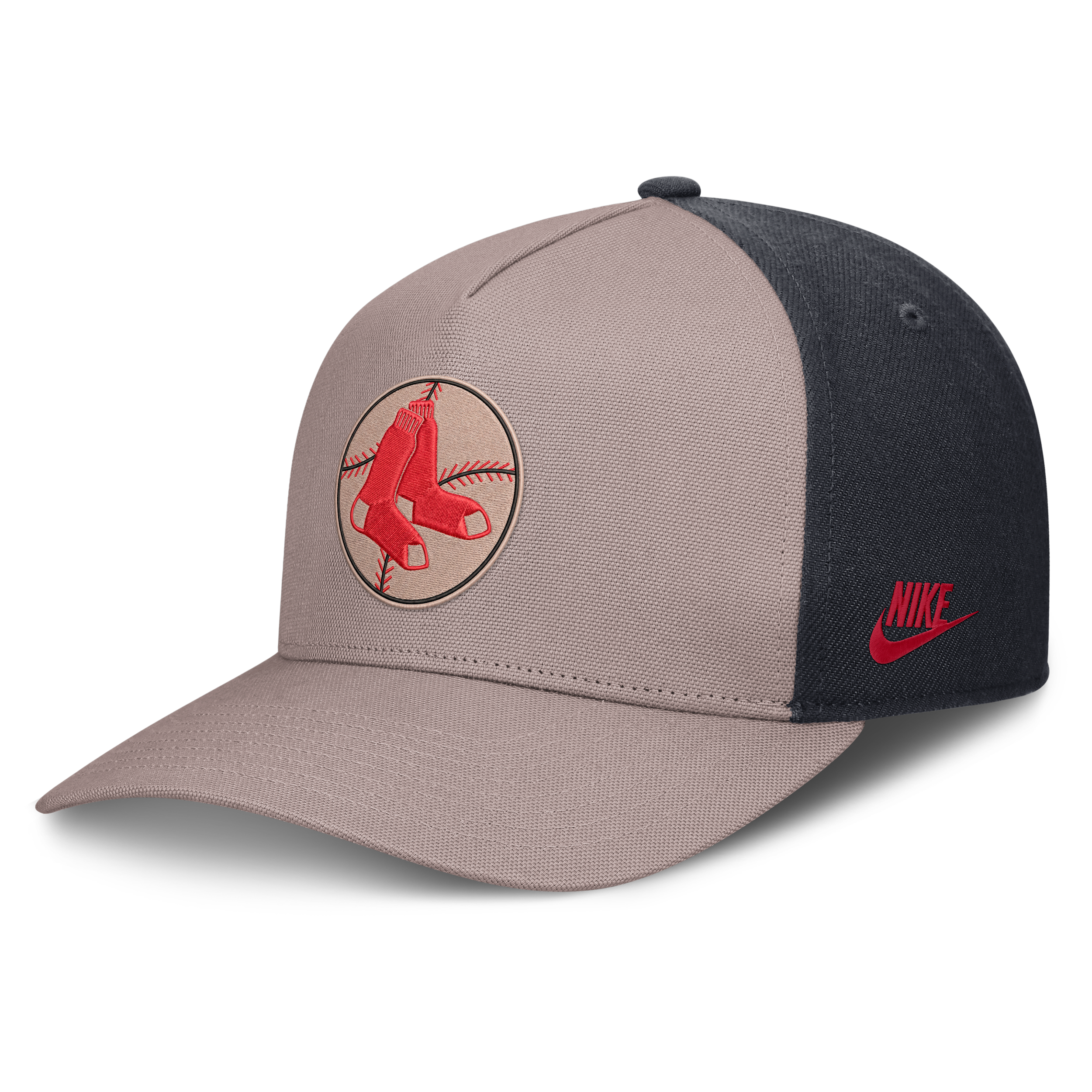 Boston Red Sox Cooperstown Rise Nike Men's MLB A-Frame Adjustable Hat in Brown | NB1A0ILJBRS-LCD