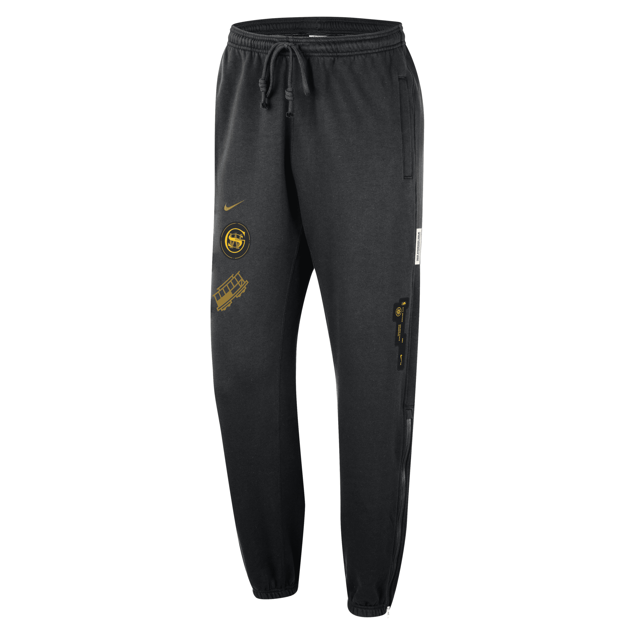 Nike Golden State Warriors Standard Issue City Edition  Men's Nba Courtside Pants In Black