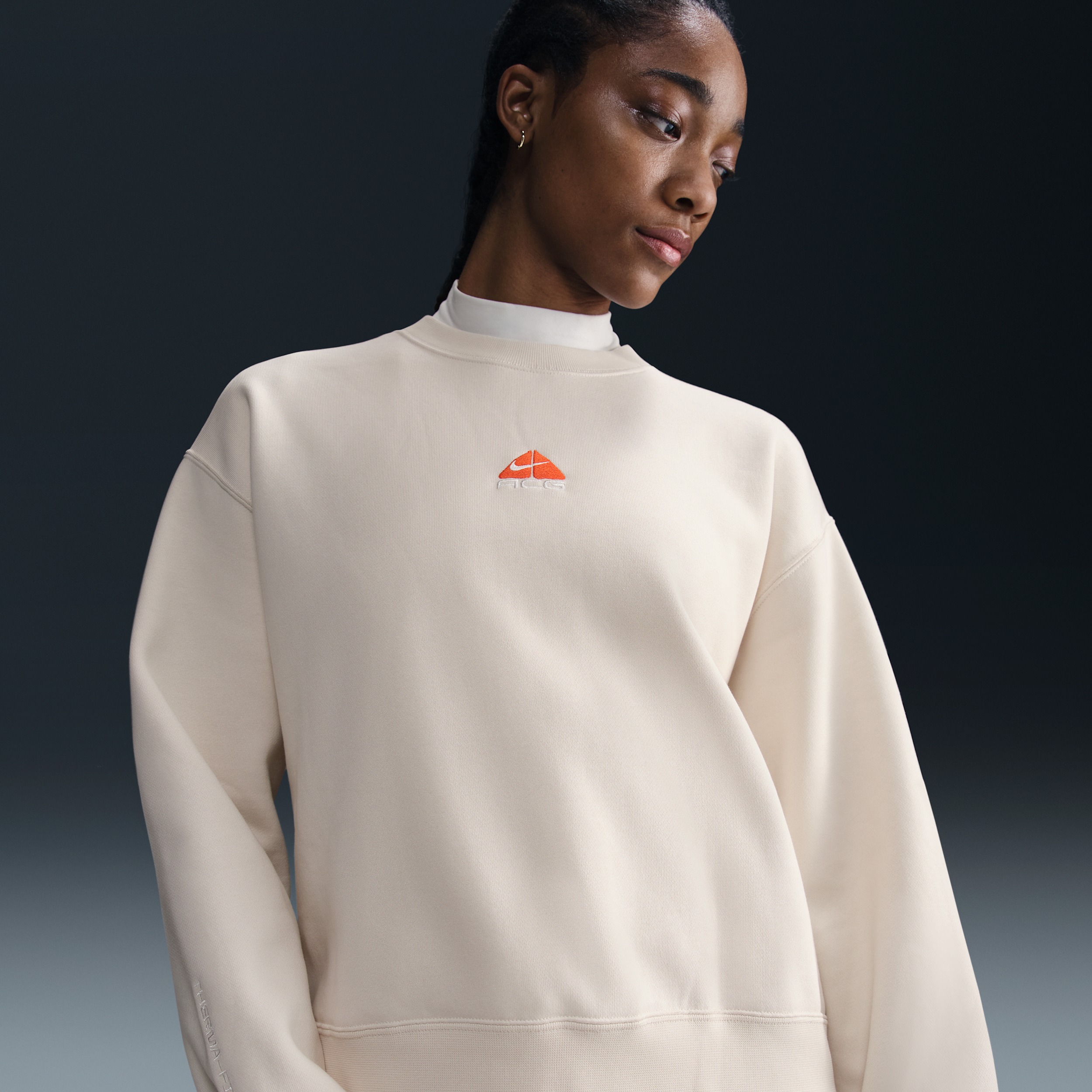 Nike Acg Tuff Fleece Therma-fit Sweatshirt In Grey