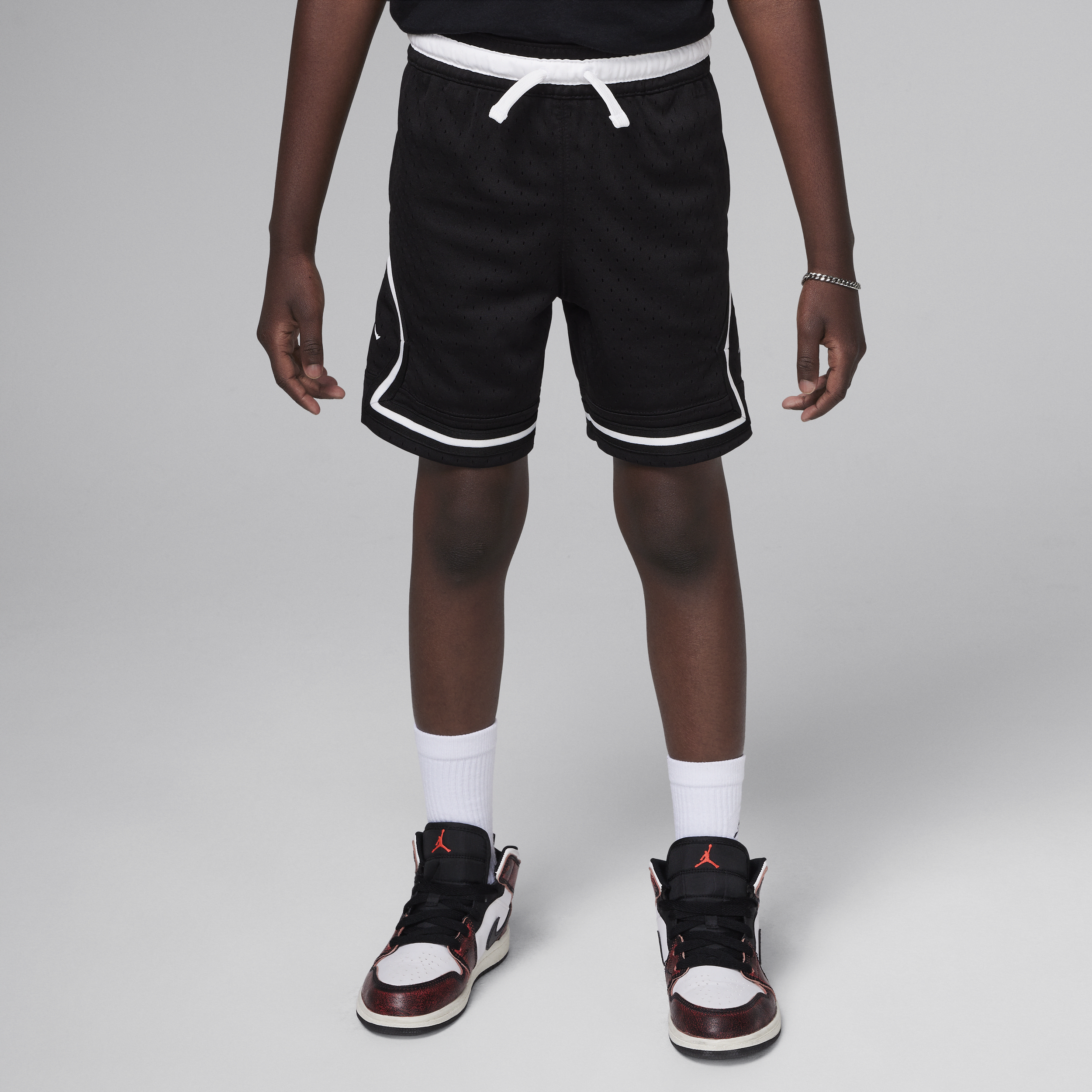 Jordan Dri-fit Sport Little Kids' Diamond Shorts In Black