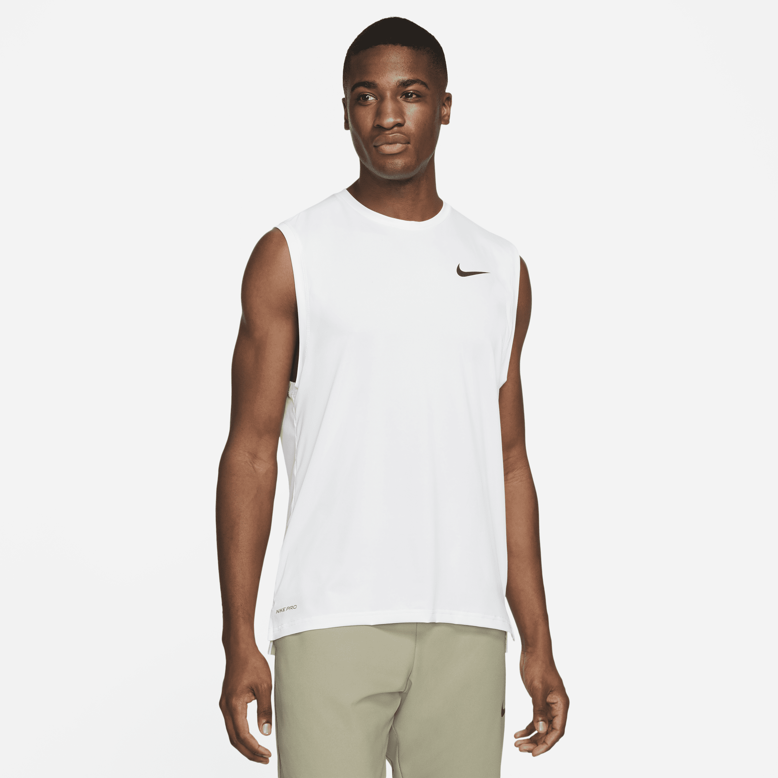 Men's Nike Pro Dri-FIT Tank Top in White | CZ1184-100