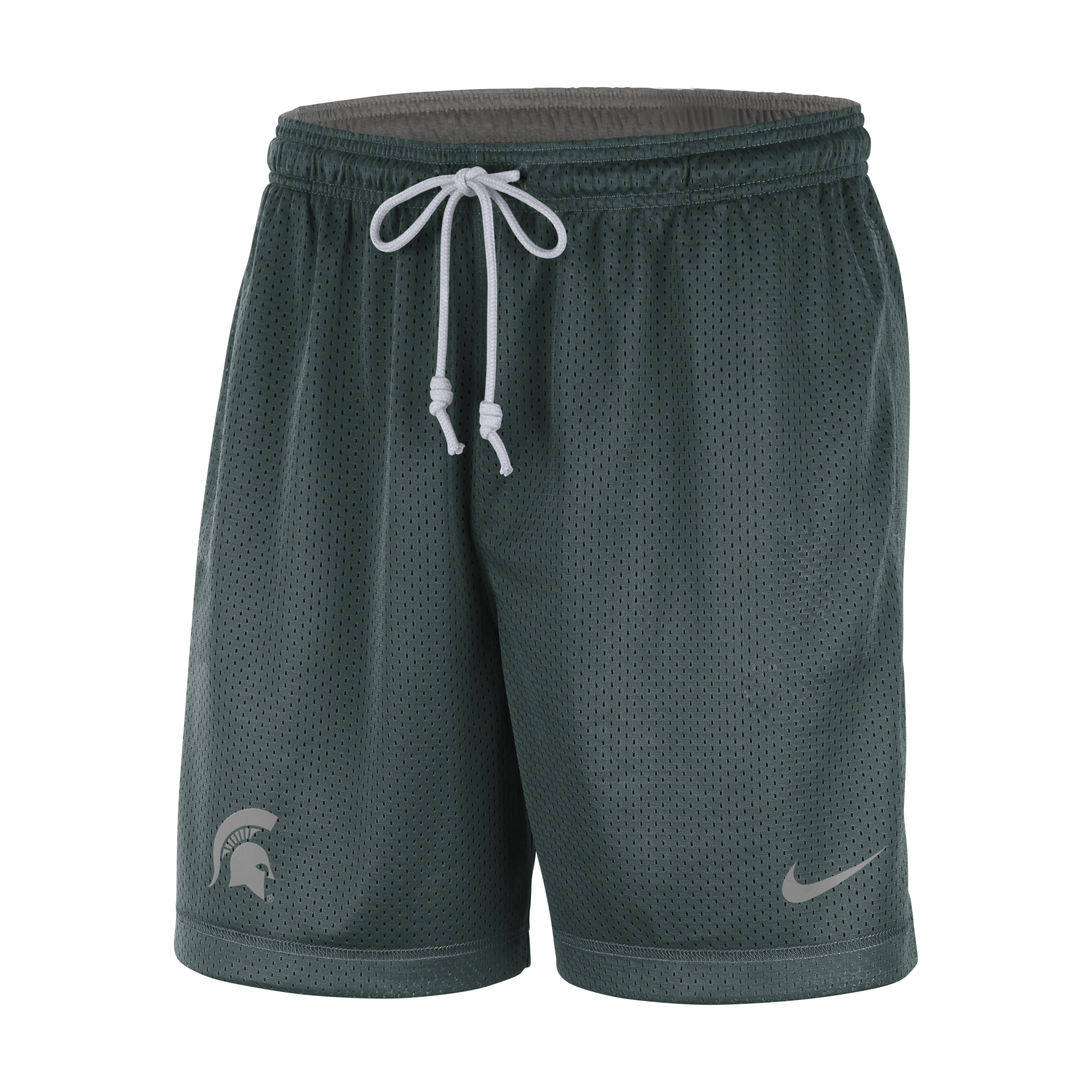 Shop Nike Men's College Dri-fit (michigan State) Reversible Shorts In Green