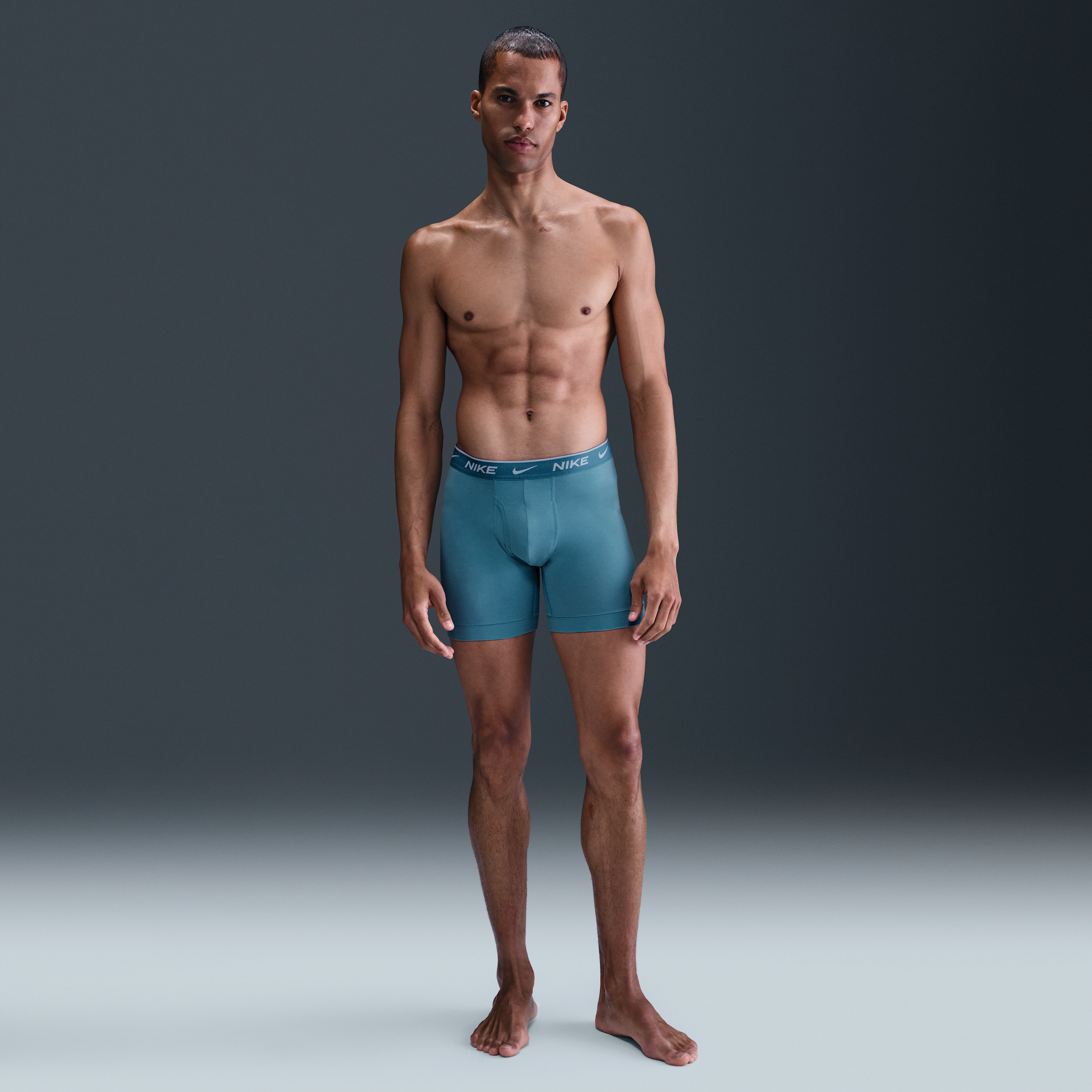 Nike Men's Dri-fit Essential Cotton Stretch Boxer Briefs (3-pack) In Grey