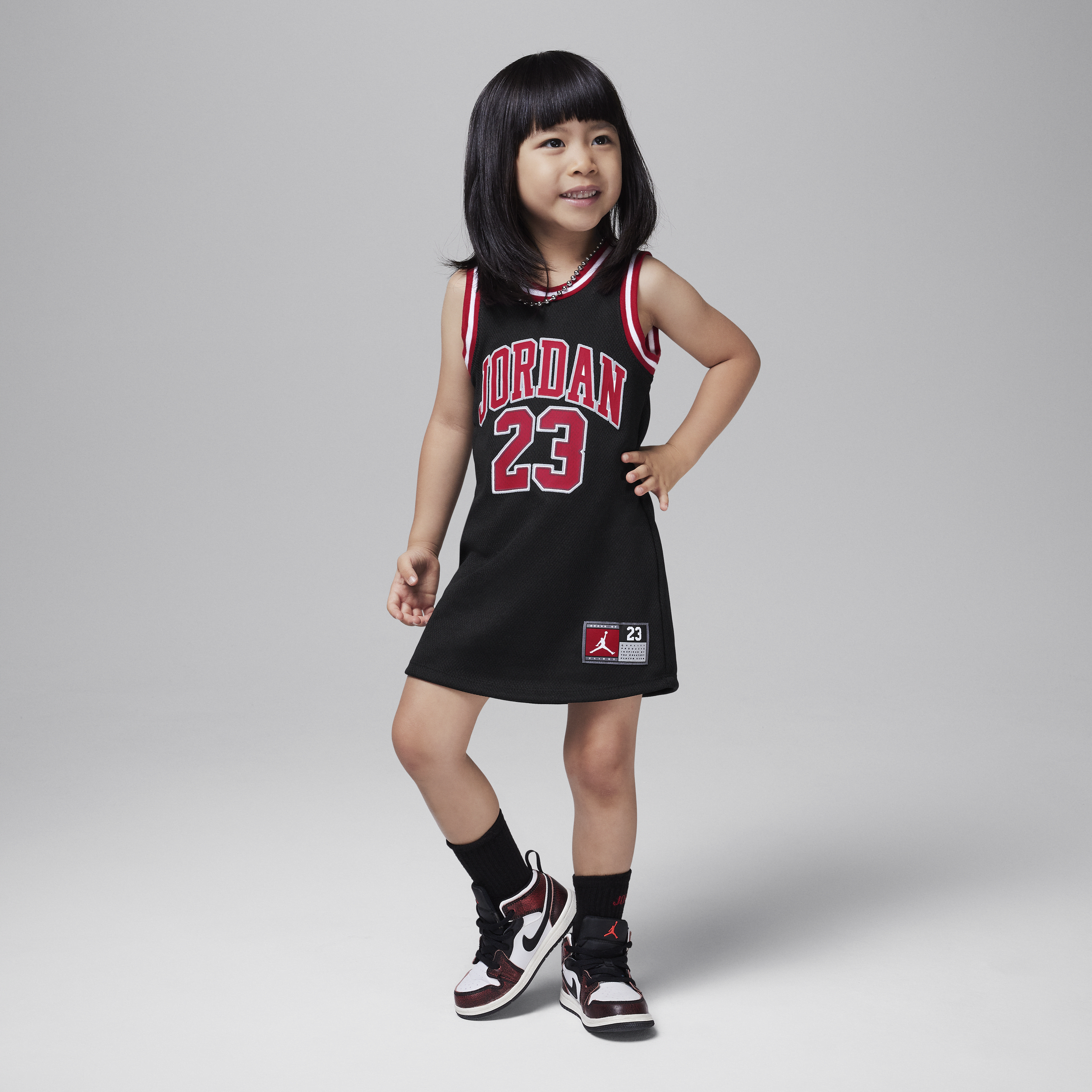 Jordan Toddler 23 Jersey Dress in Black | 25C918-023