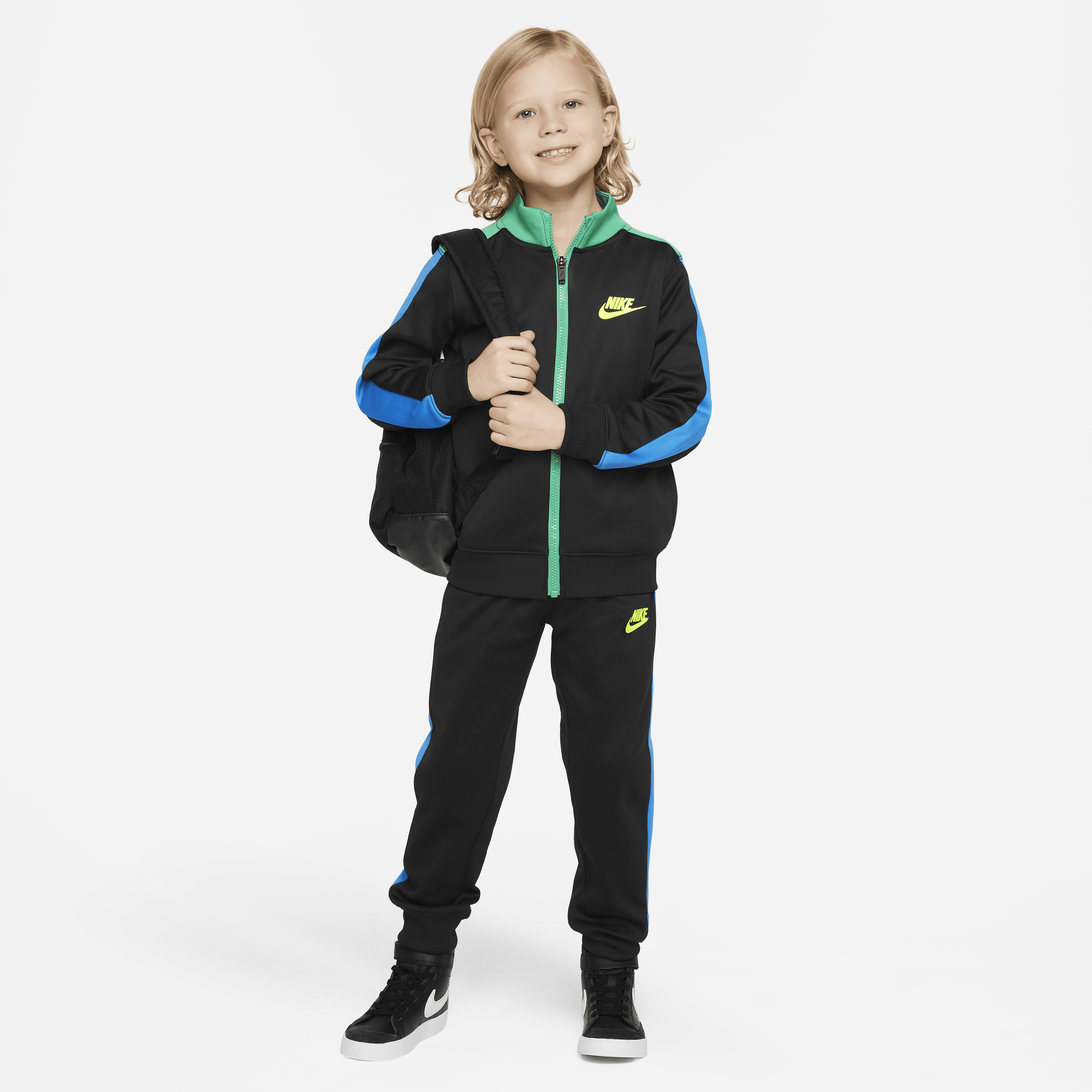 Nike Kids' Baby Boy's & Little Boy's Sportswear Futura Taping Tricot 2-piece Set In Black