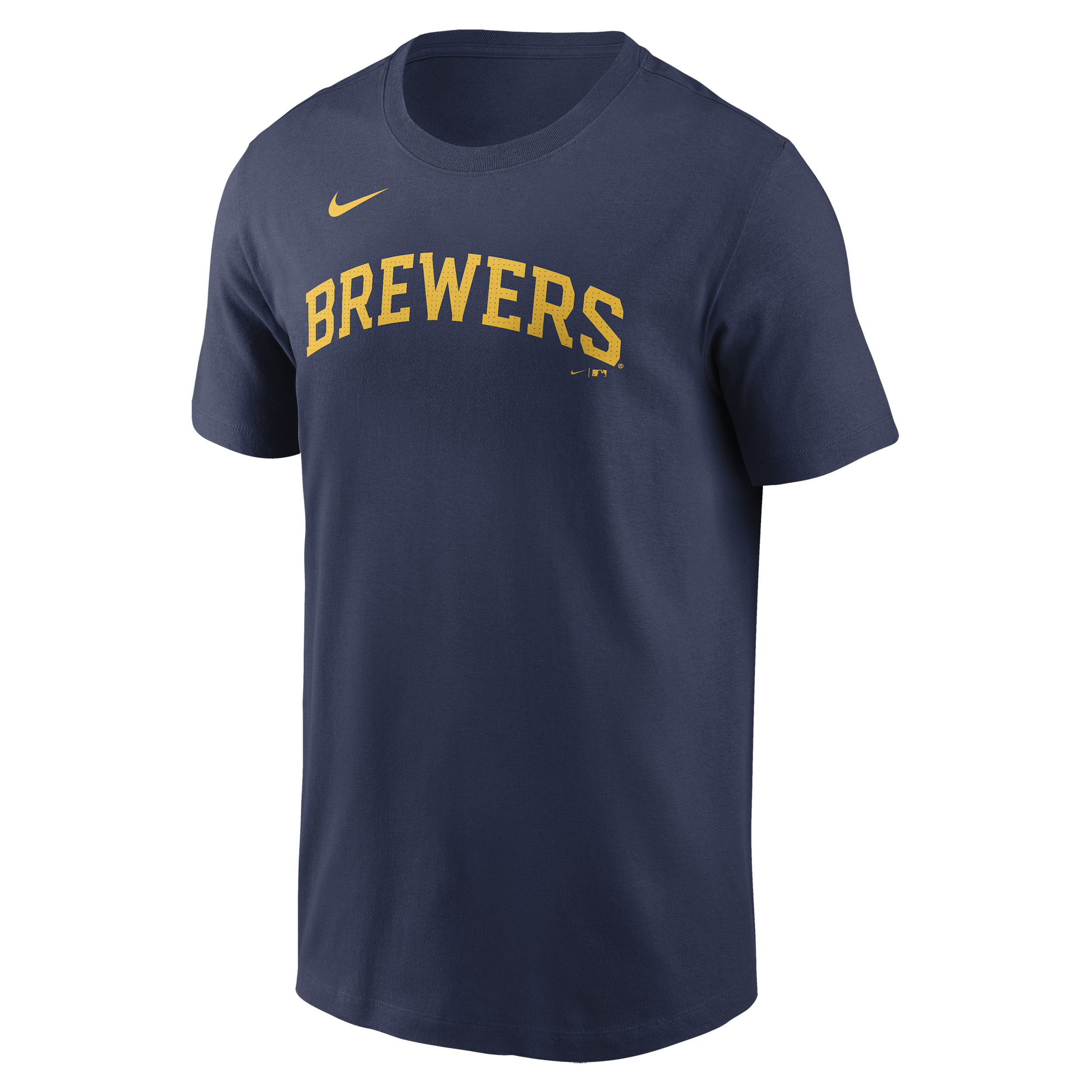 Nike Navy Milwaukee Brewers Wordmark Legend Performance T-shirt In Blue