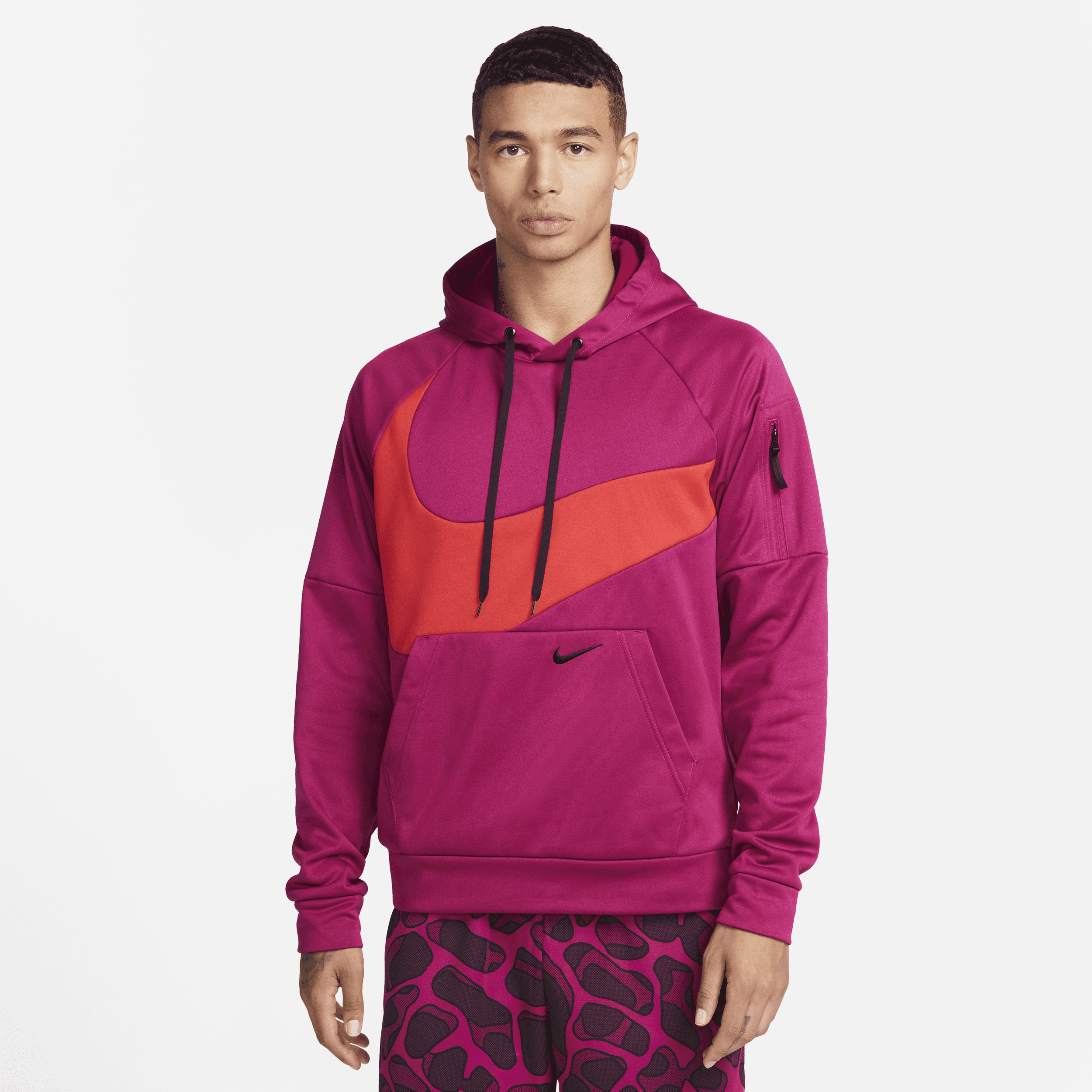 Nike Men's Therma-fit Pullover Fitness Hoodie In Purple