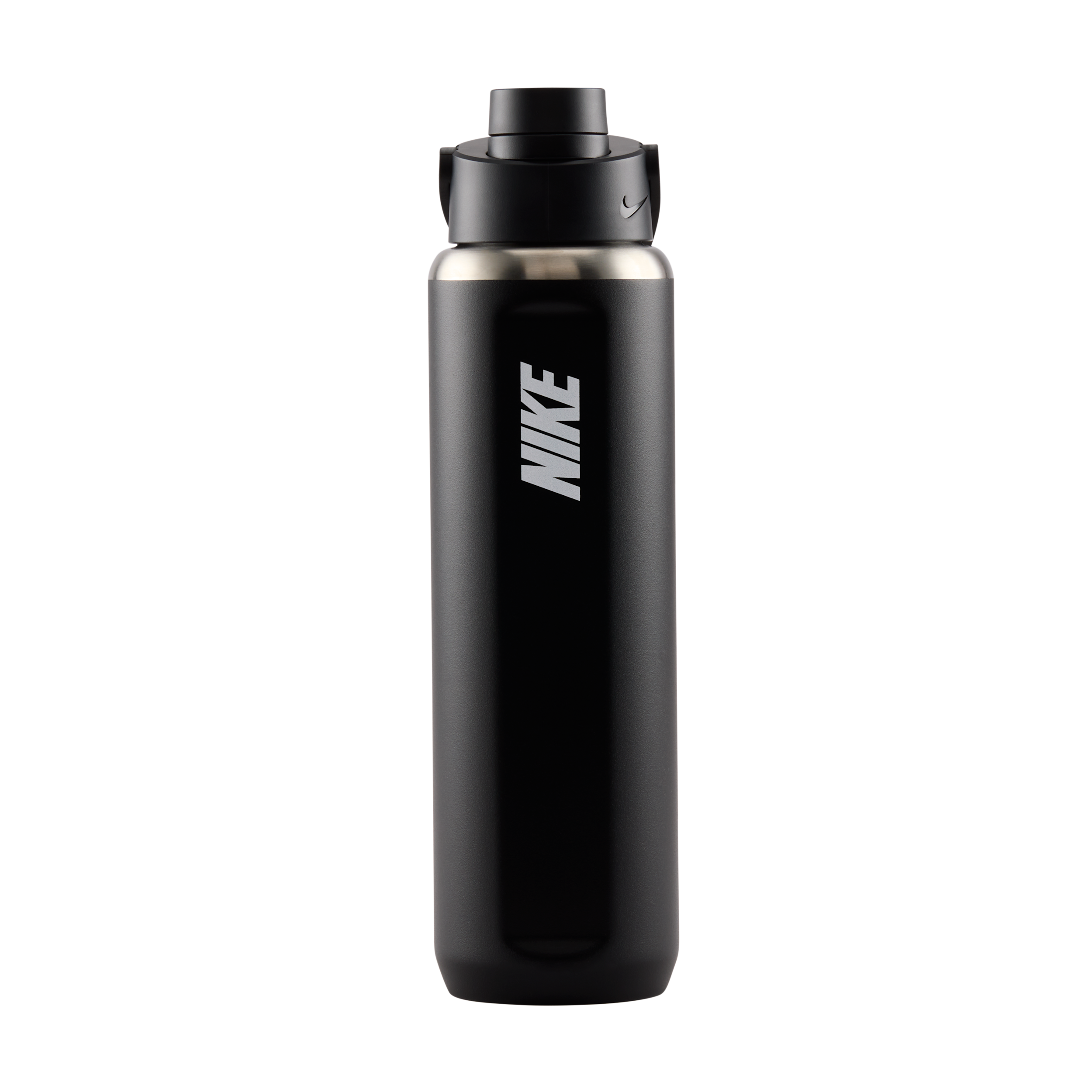 Nike Recharge Stainless Steel Chug Bottle (24 Oz) In Black