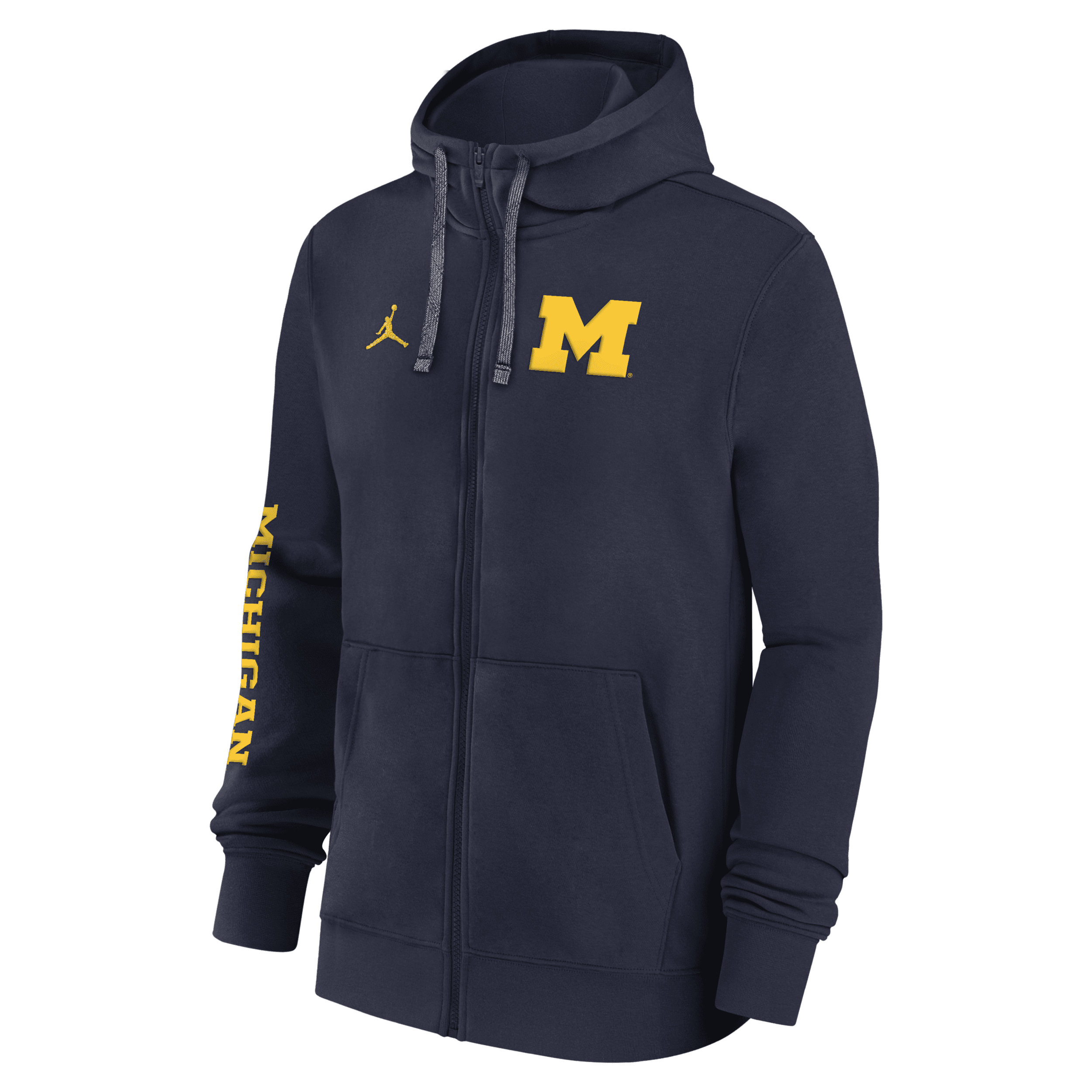 Shop Jordan Men's Michigan Wolverines Sideline Team Issue  College Full-zip Hoodie In Blue