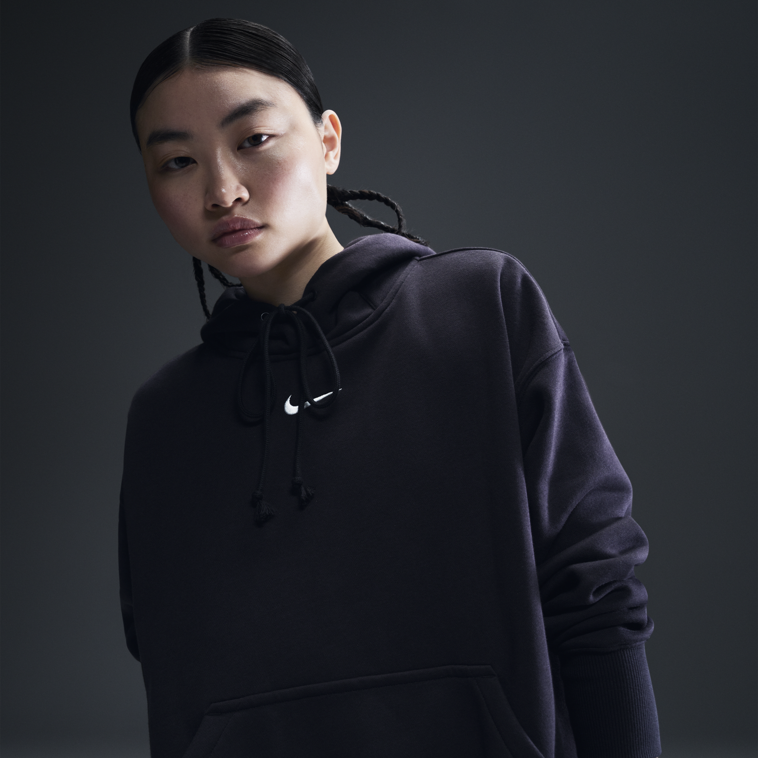 Women's Nike Sportswear Phoenix Fleece Oversized Pullover Hoodie in Black | DQ5860-010