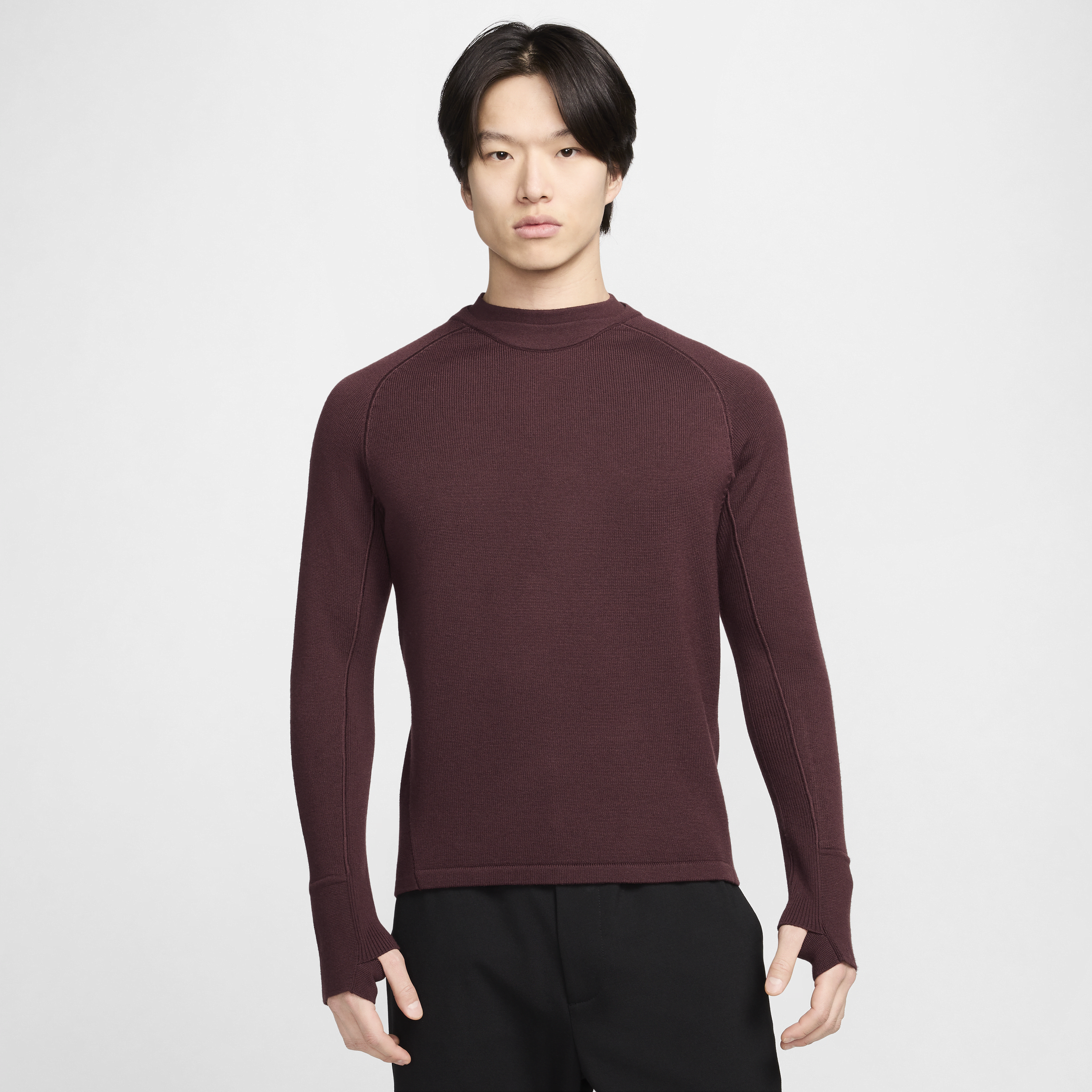 Nike Men's Every Stitch Considered Long-sleeve Computational Knit Top In Red