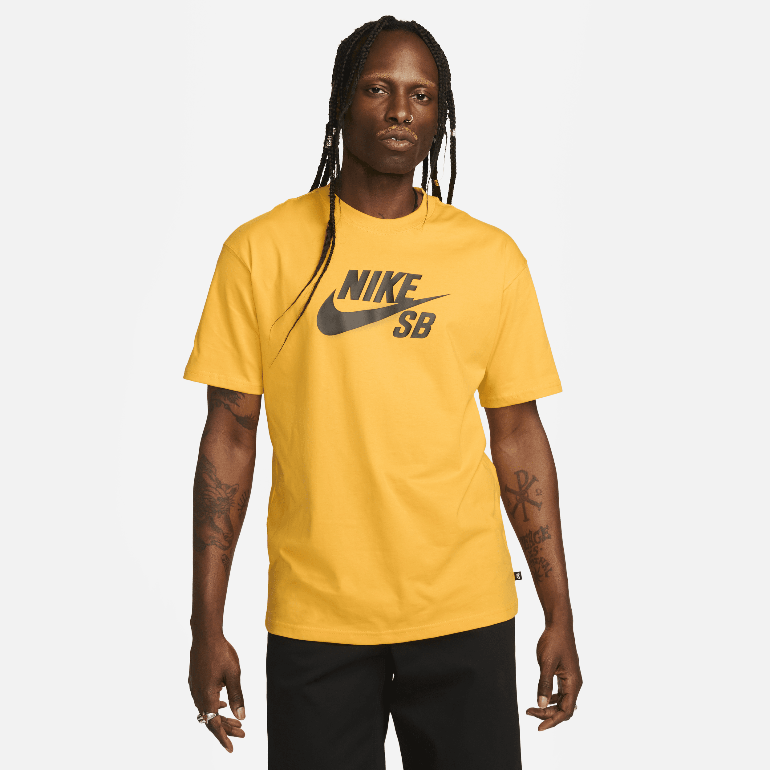 Nike Men's  Sb Logo Skate T-shirt In Yellow