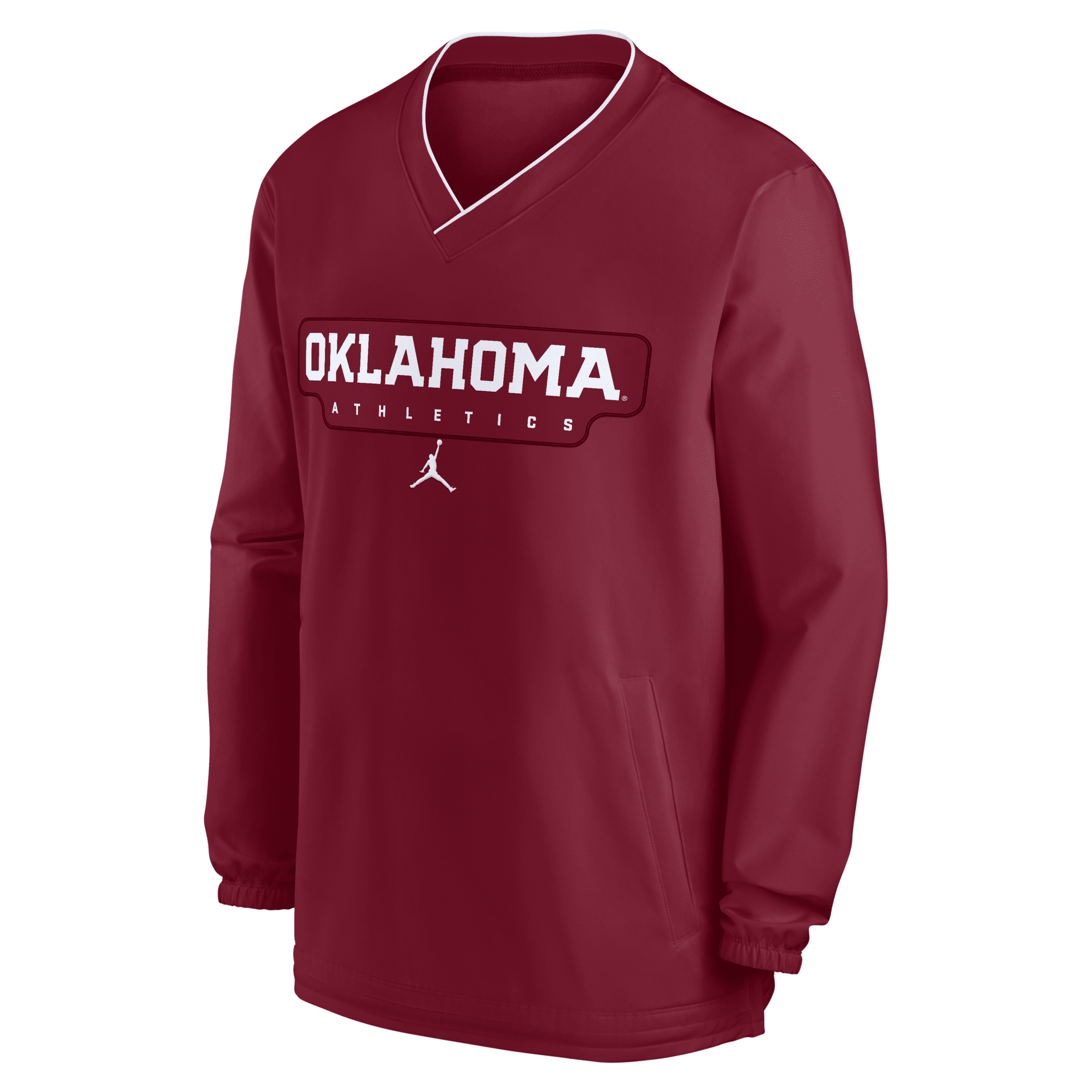 JORDAN MEN'S OKLAHOMA SOONERS SIDELINE COLLEGE LONG-SLEEVE WINDSHIRT 1015709862