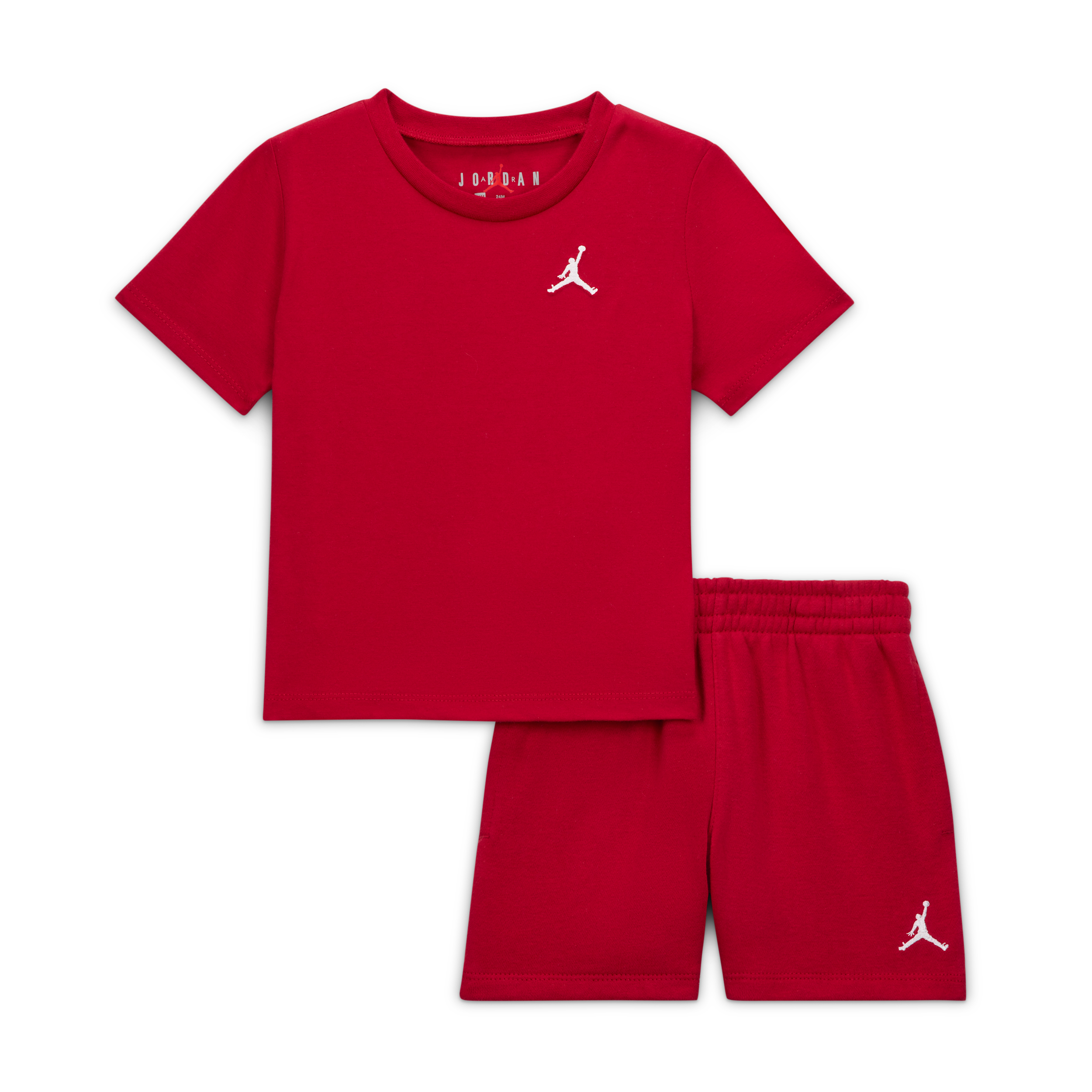 Jordan Brooklyn Essentials Toddler 2-piece French Terry Shorts Set In Red