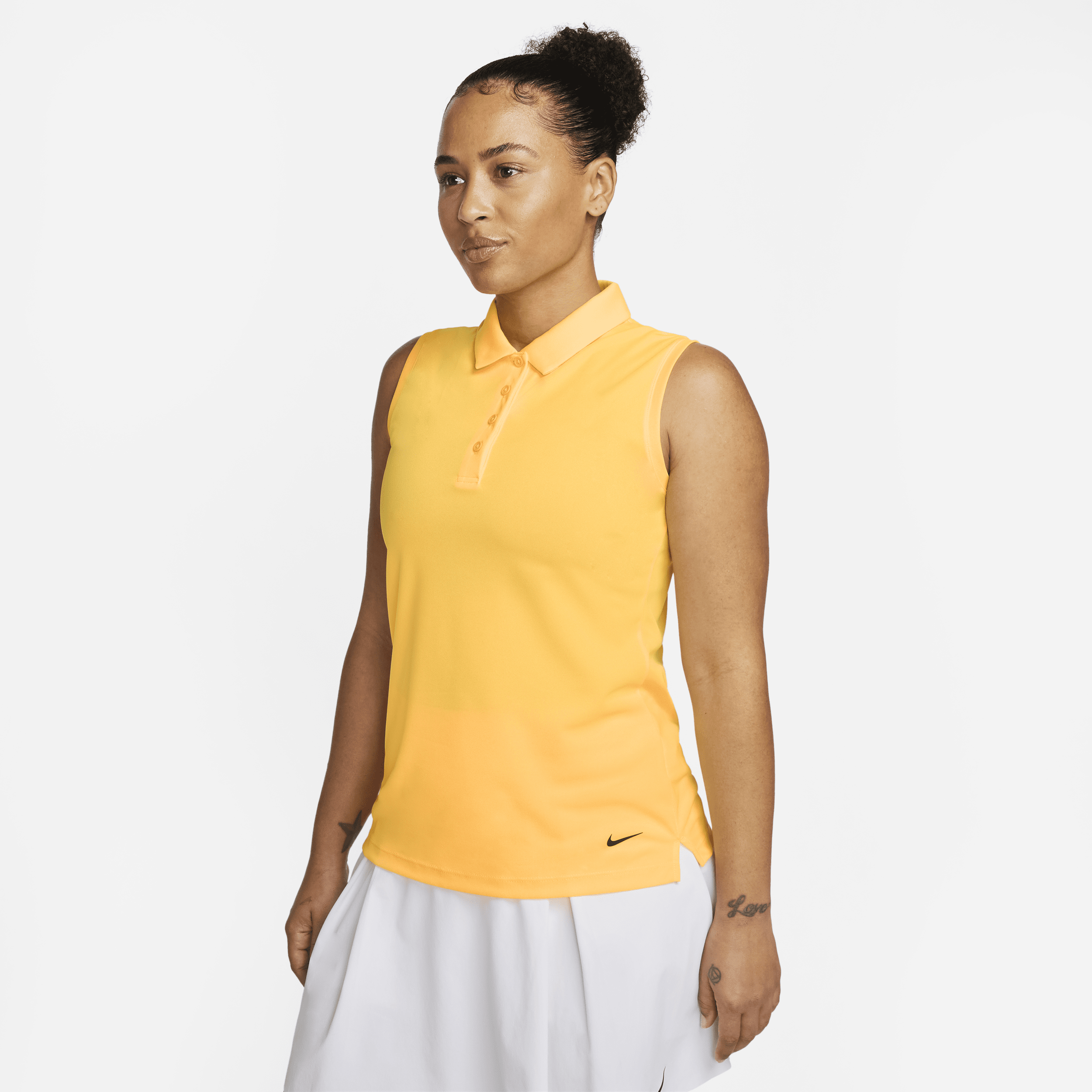 Nike Women's Dri-fit Victory Sleeveless Golf Polo In Yellow