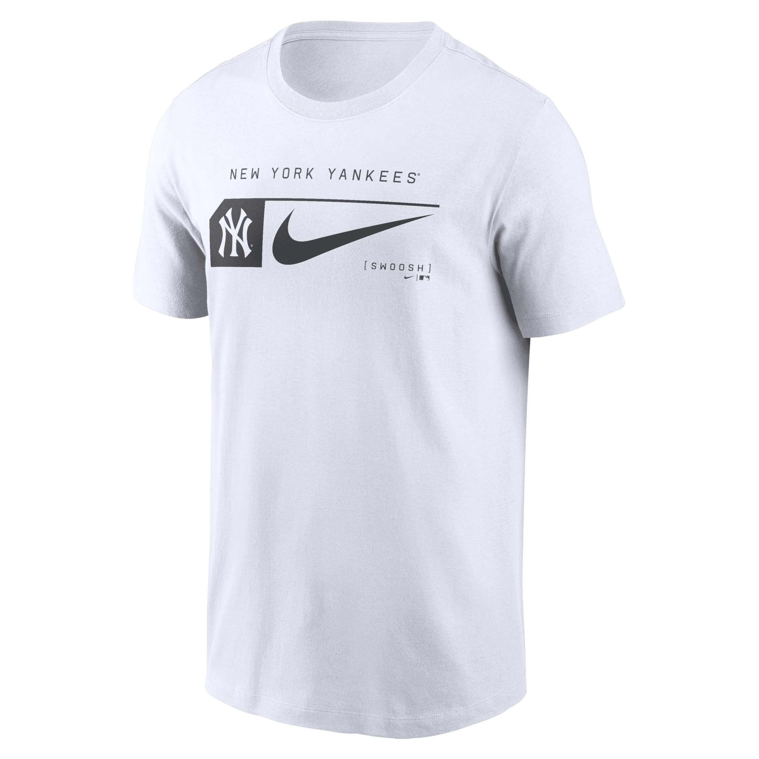 Nike New York Yankees Team Swoosh Lockup  Men's Mlb T-shirt In White