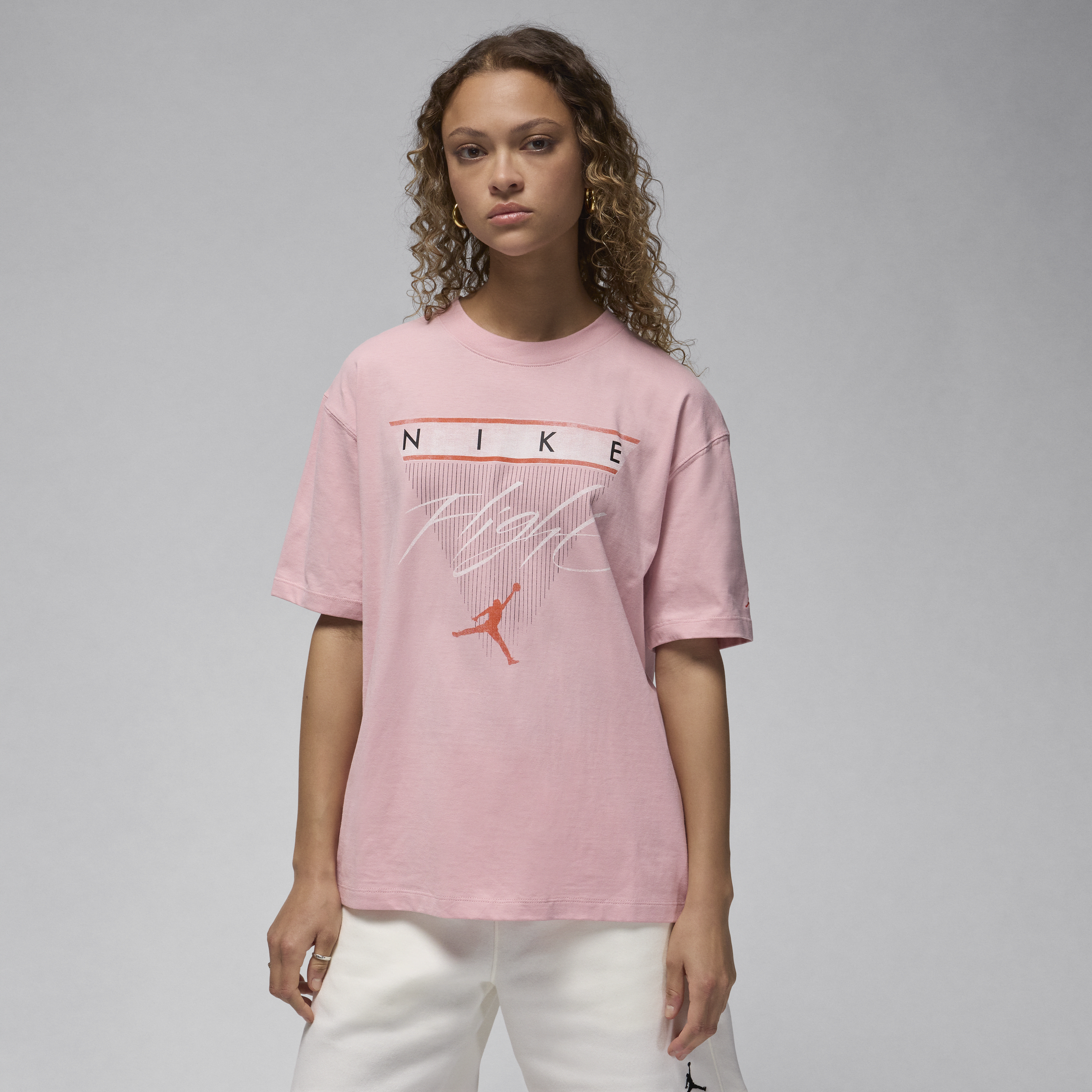 Shop Jordan Women's  Flight Heritage Graphic T-shirt In Pink