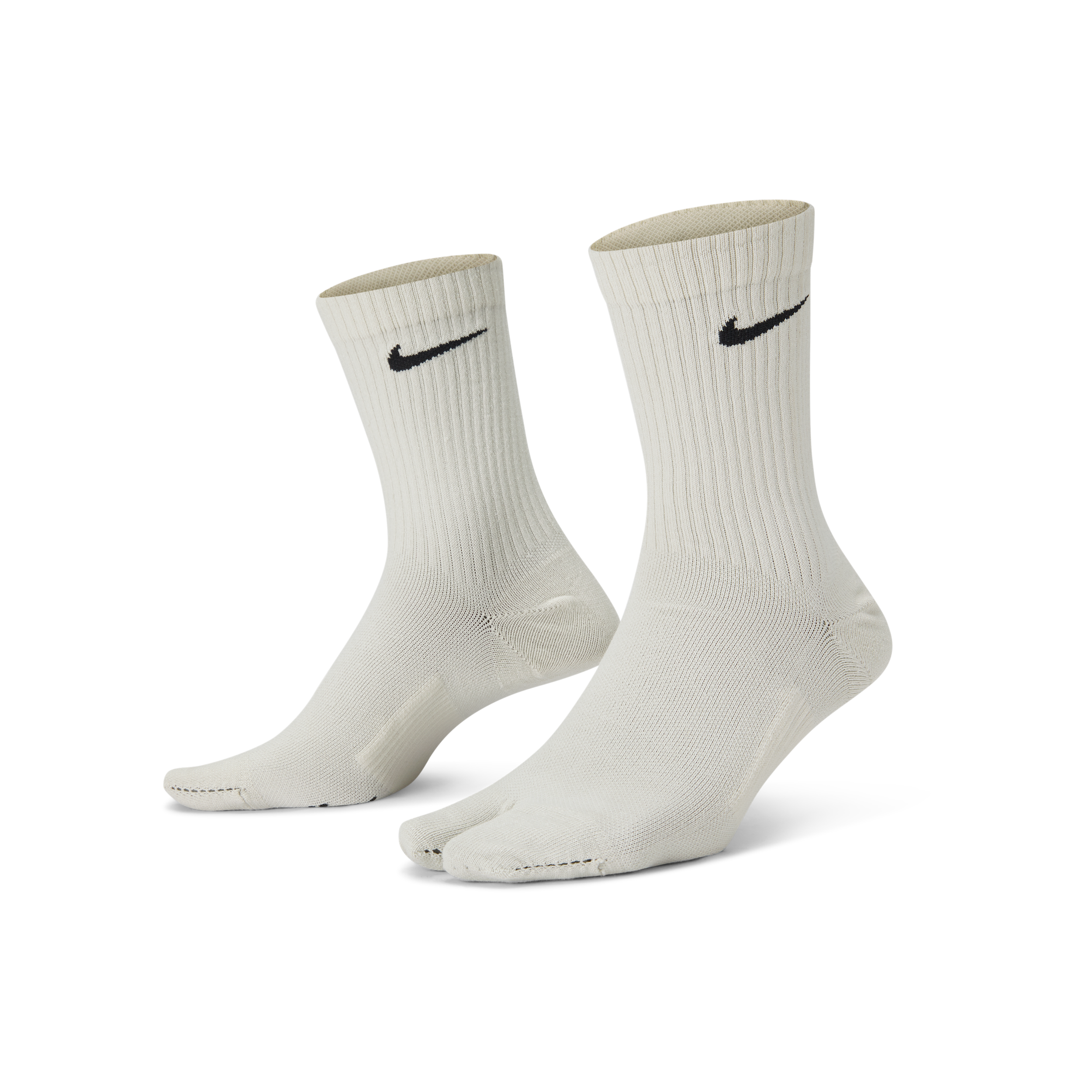 Nike Unisex Everyday Plus Lightweight Crew Split-toe Socks In Gray