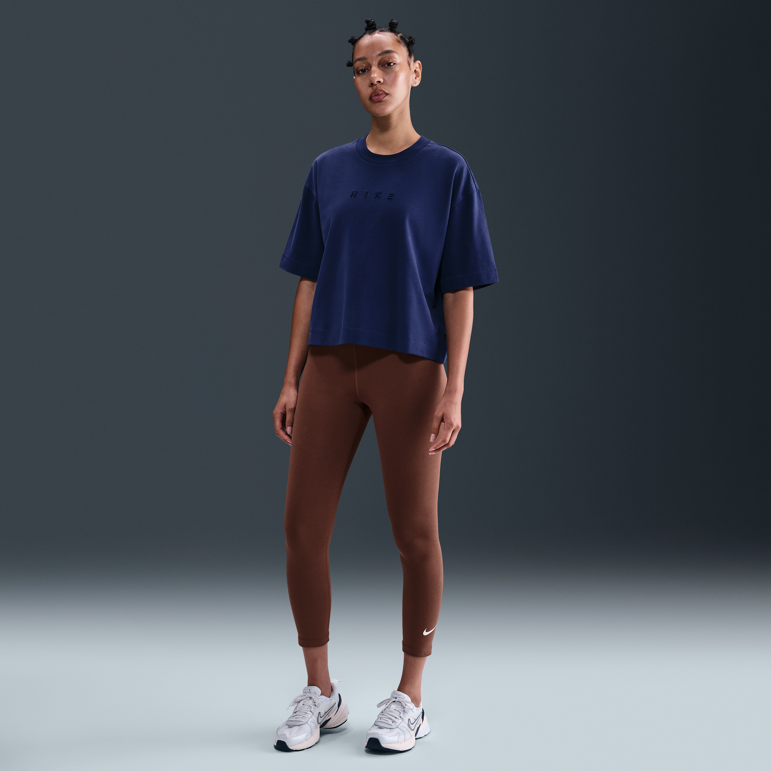 Nike Women's Sportswear Classic High-waisted 7/8 Leggings In Brown