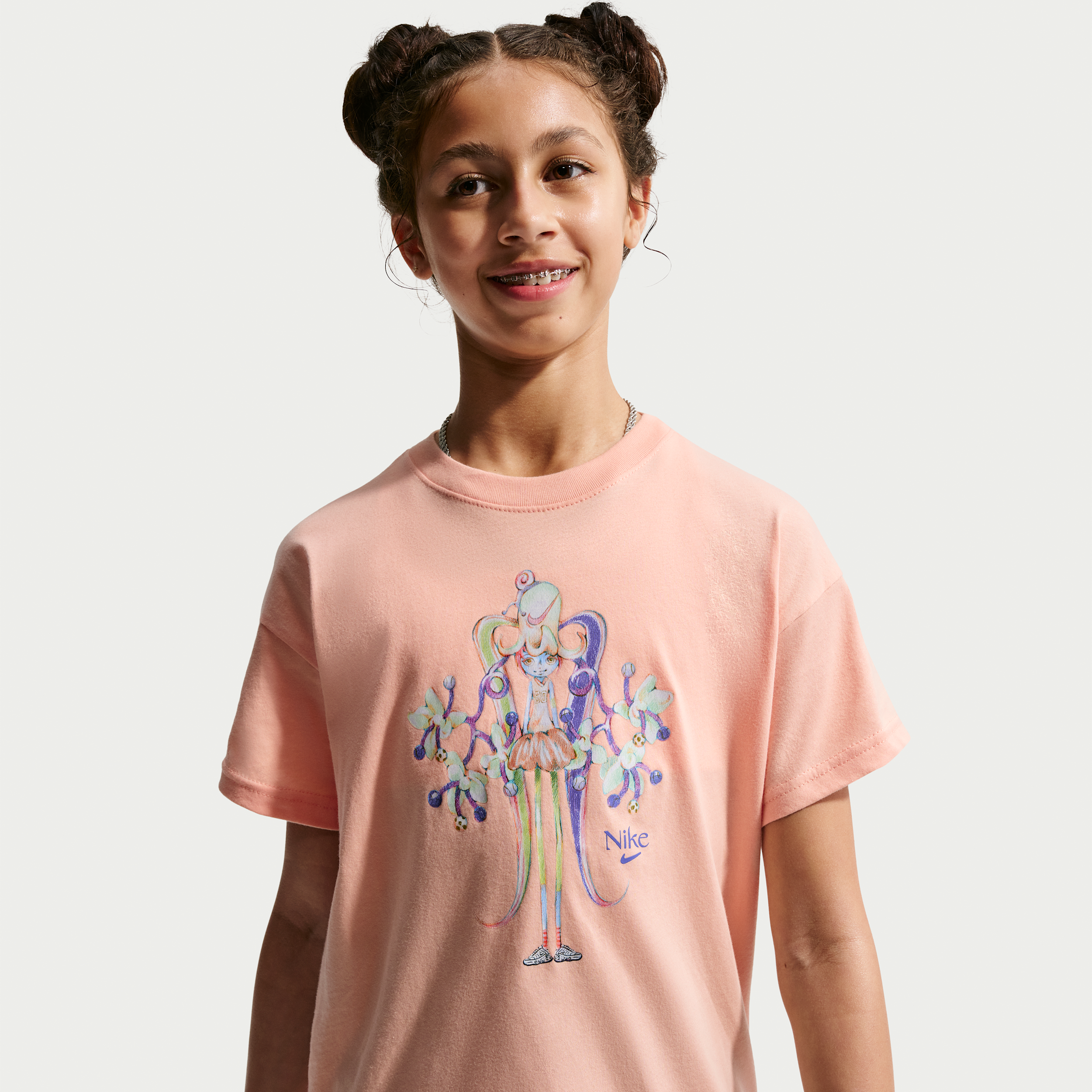 Nike Sportswear Big Kids' (Girls') T-Shirt in Orange | II9804-800