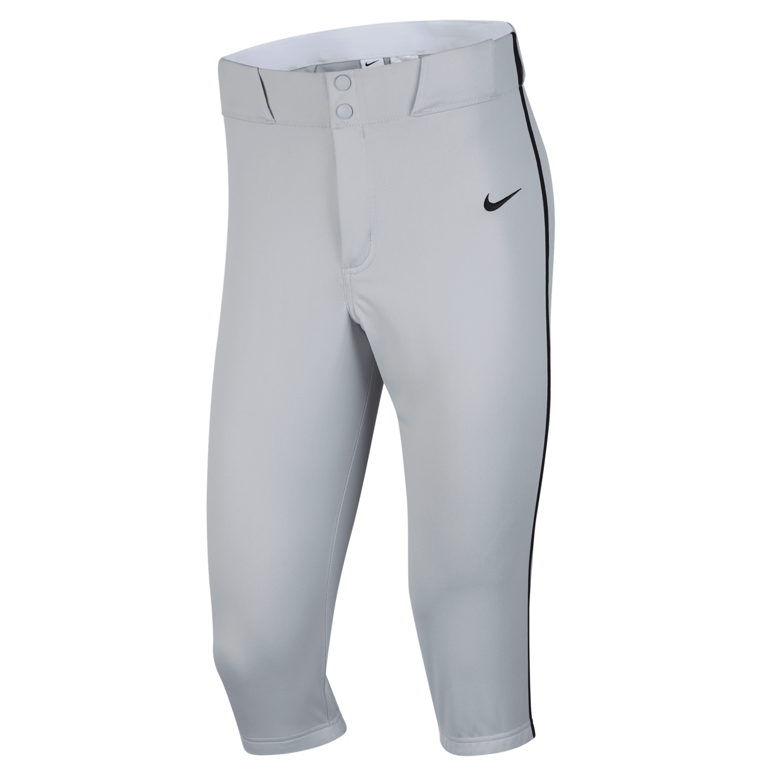 Nike Men's Vapor Select 2 Piped High Baseball Pants, Medium, Wolf Grey/Black