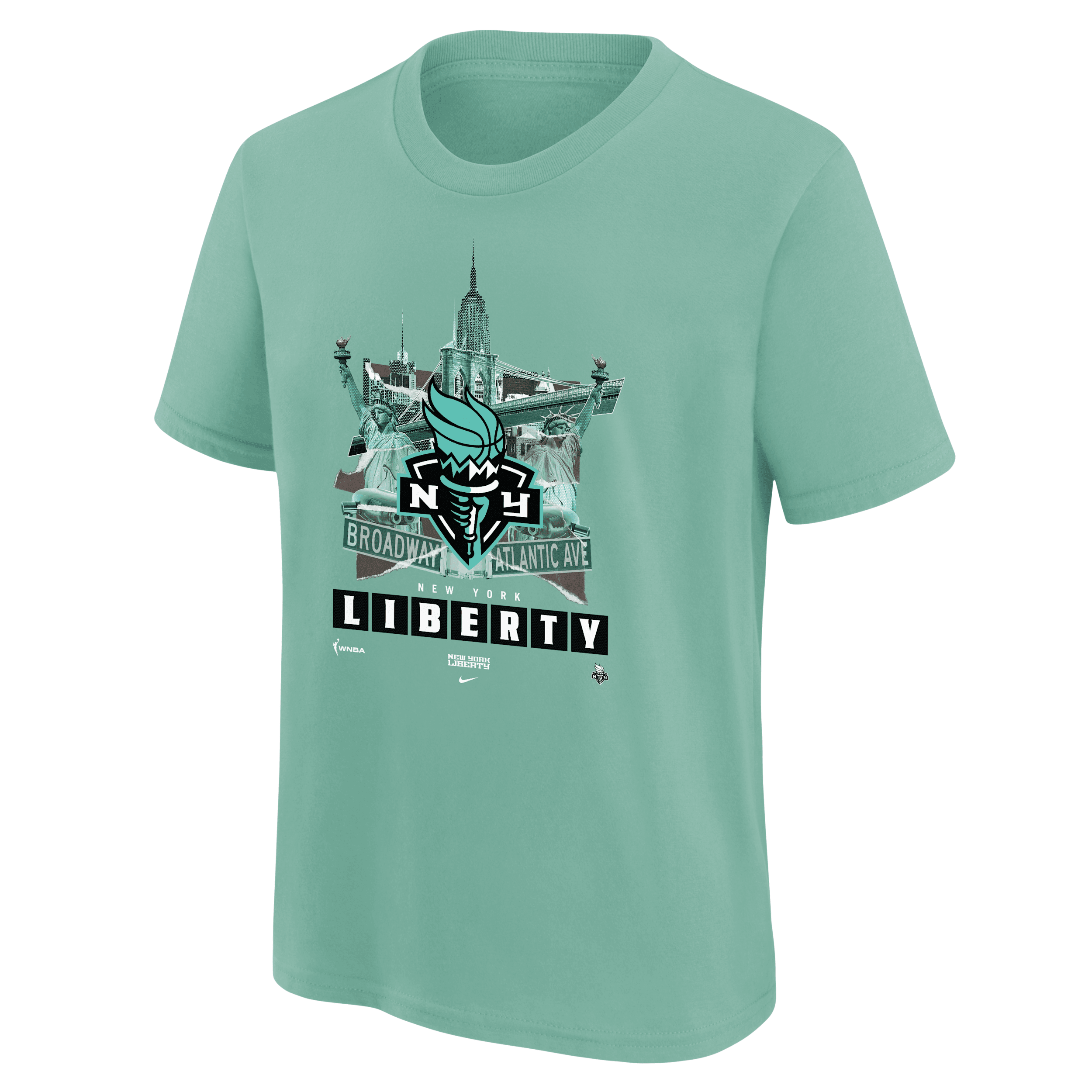 Nike Big Boys and Girls Mint New York Liberty Original Content T-Shirt - Mint