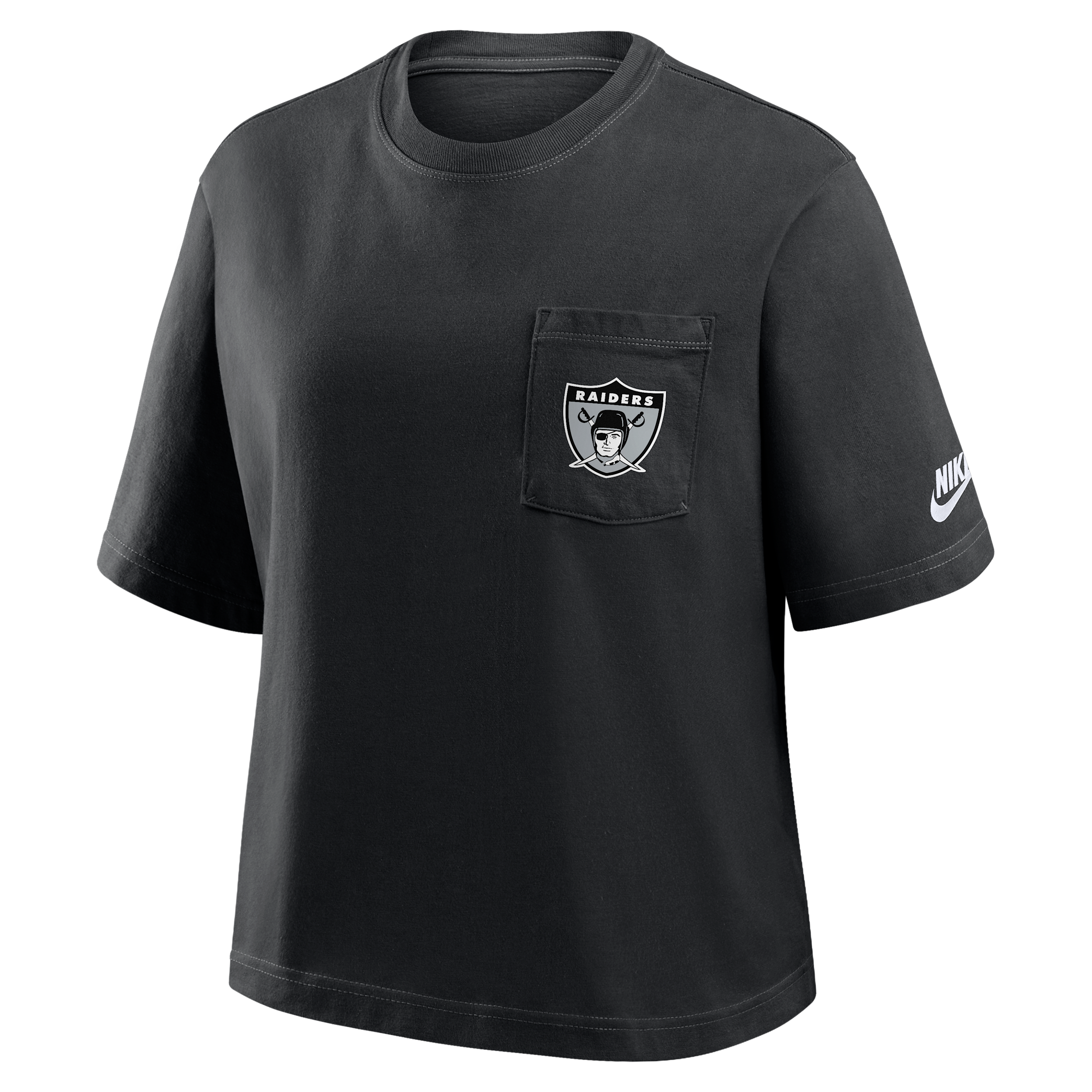 Nike Las Vegas Raiders Rewind Pocket Boxy Women's Nfl T-shirt In Black