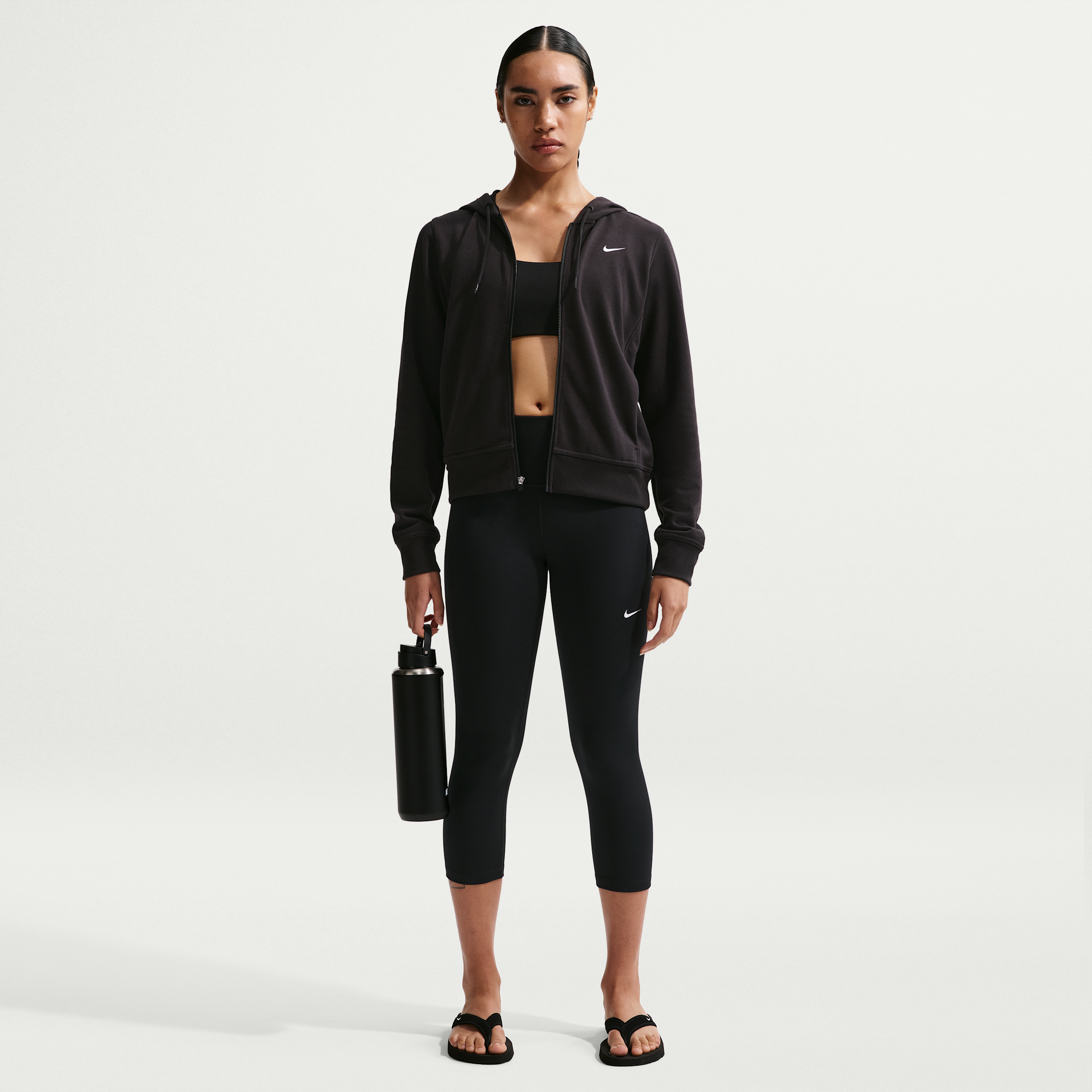 Nike Women's One High-Waisted Crop Leggings in Black | FN3236-011