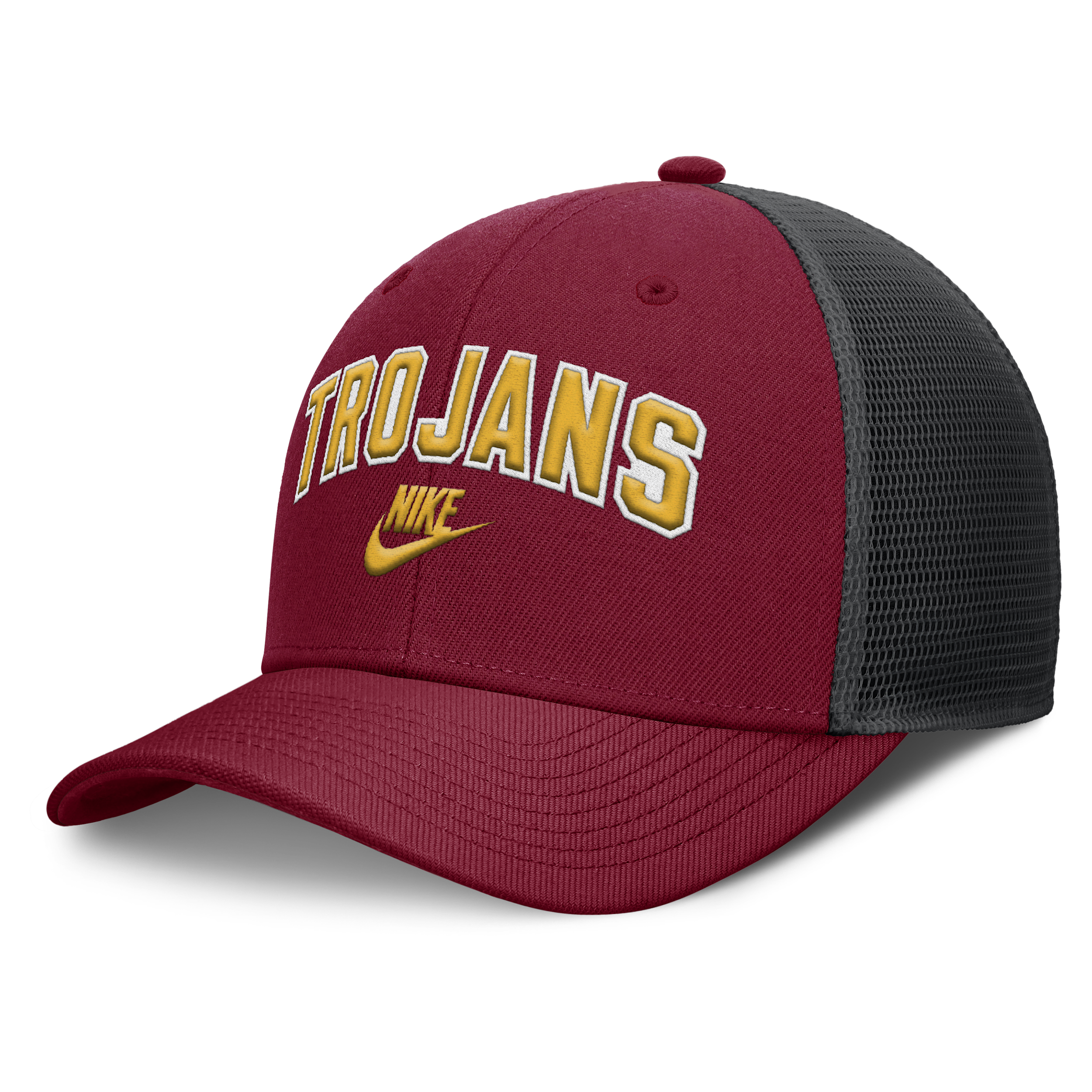 Nike Usc Legacy Arch Rise  Men's Dri-fit College Trucker Adjustable Hat In Red