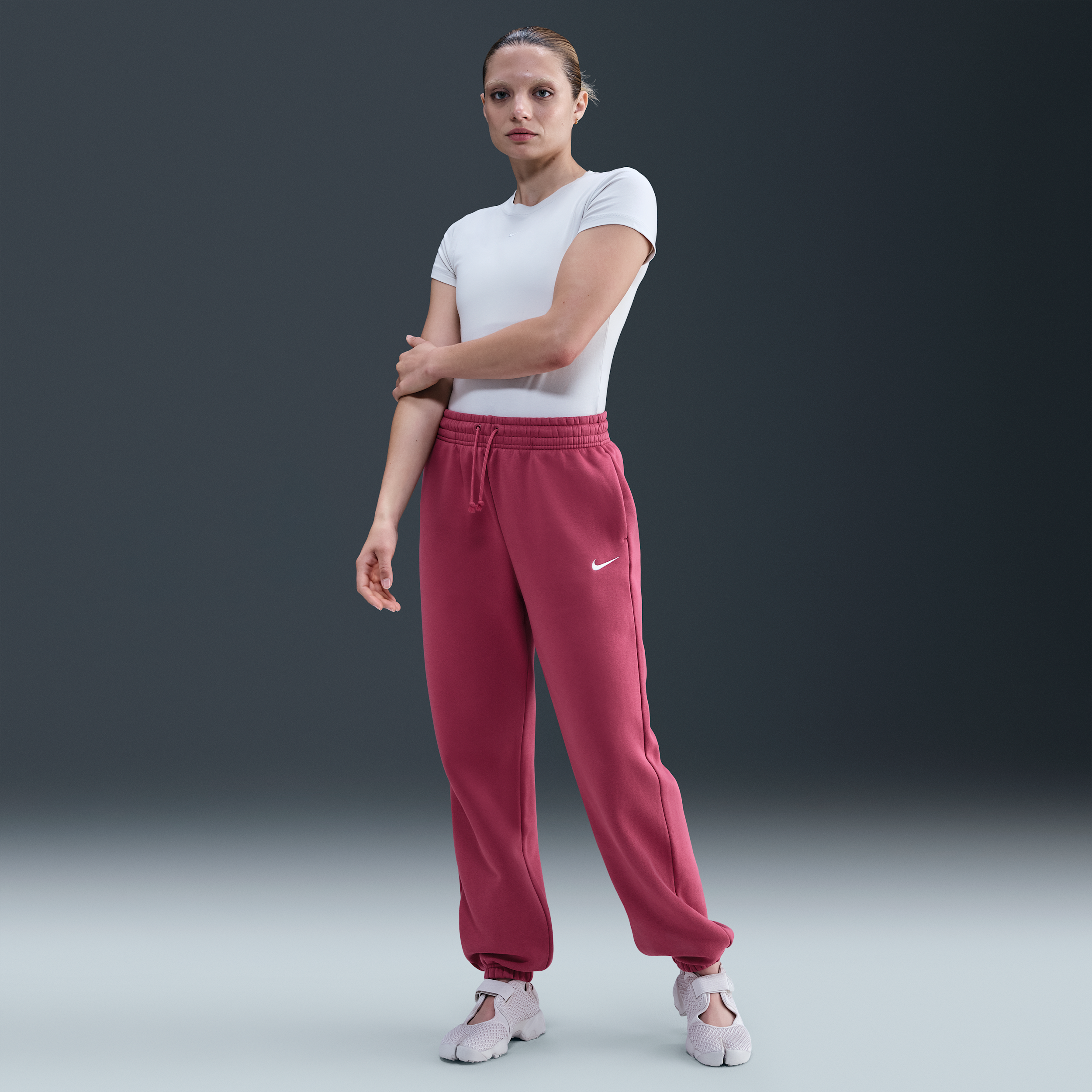 Nike Sportswear Phoenix Fleece High-waisted Oversized Sweatpants In Purple