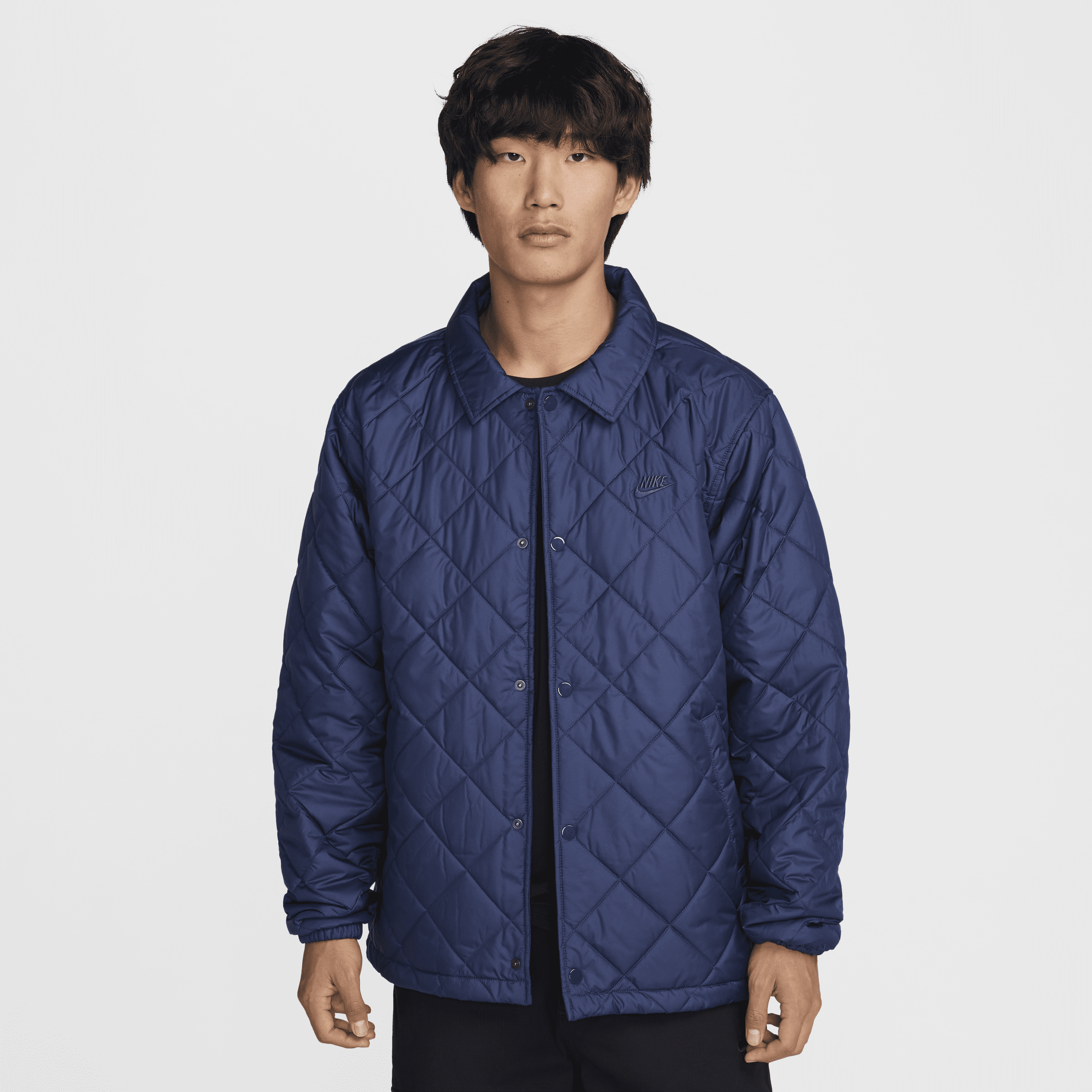 Nike Men's Club Therma-fit Jacket Midnight Navy/black/midnight Navy