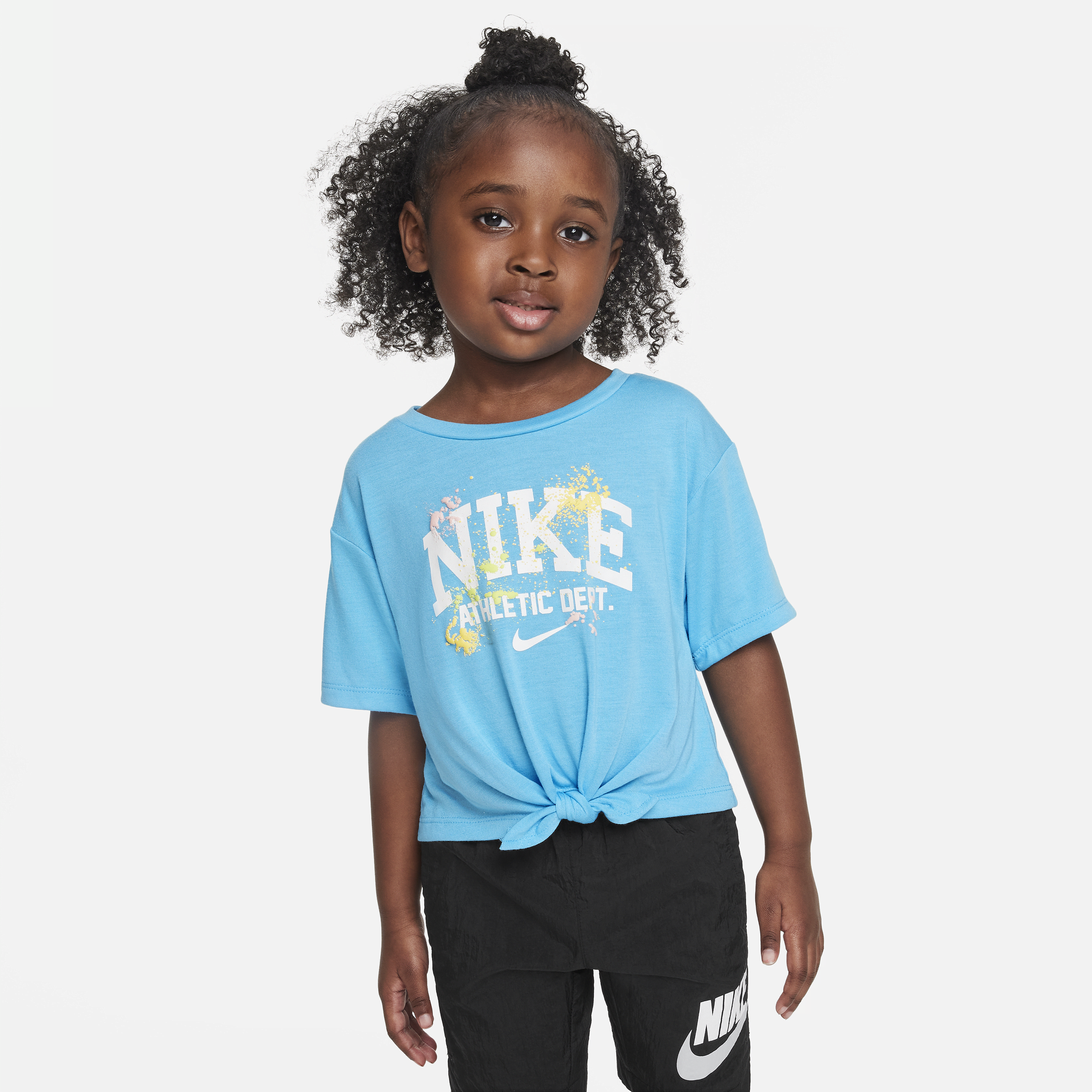 Nike Babies' "just Diy It" Knotted Top Toddler T-shirt In Blue