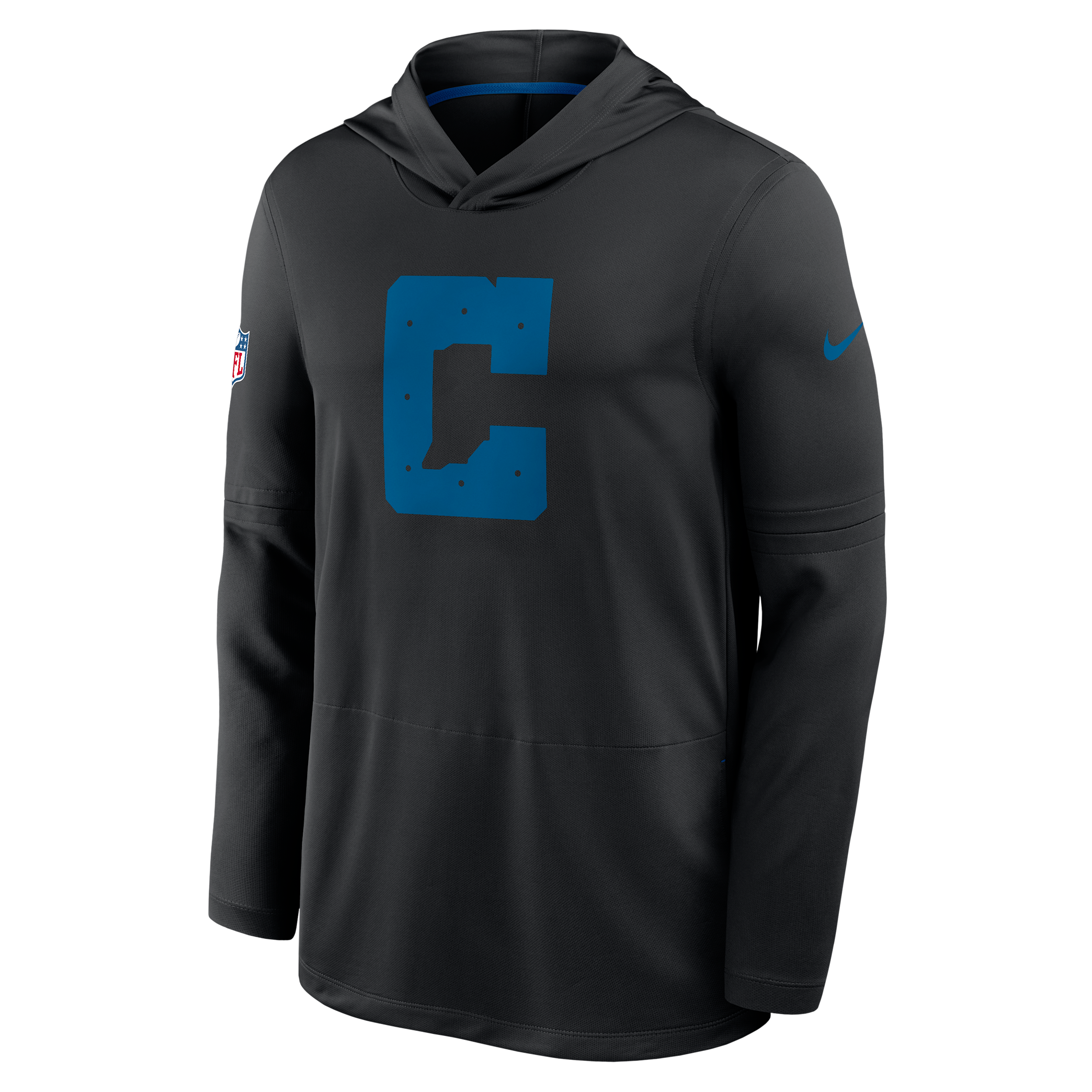 Men's Nike Black Indianapolis Colts Sideline Alternate Lightweight Long Sleeve Hooded Dri-fit T-Shirt - Black