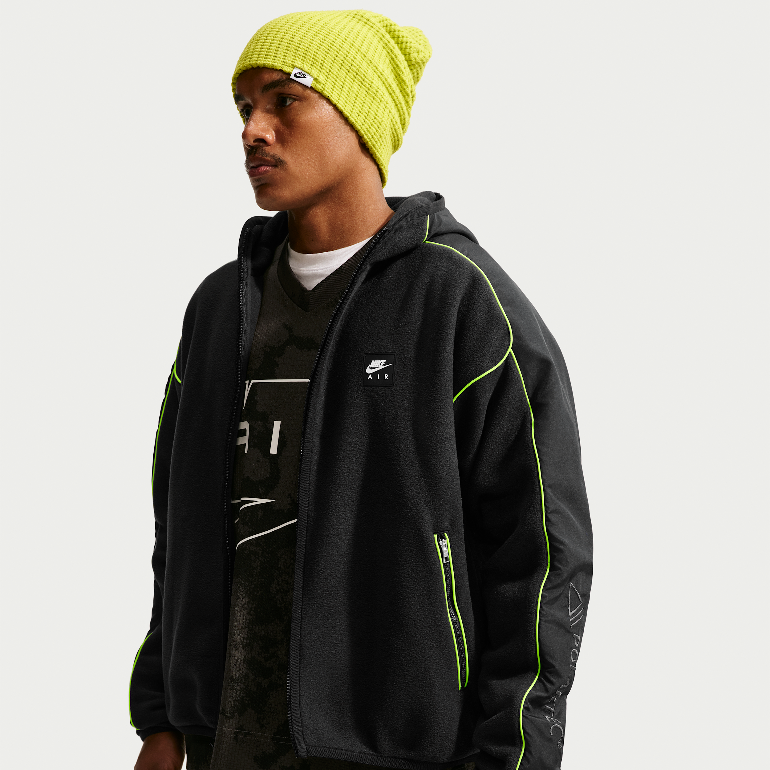 Nike Men's Air Polartec® Therma-FIT Track Jacket in Black | IQ6504-010