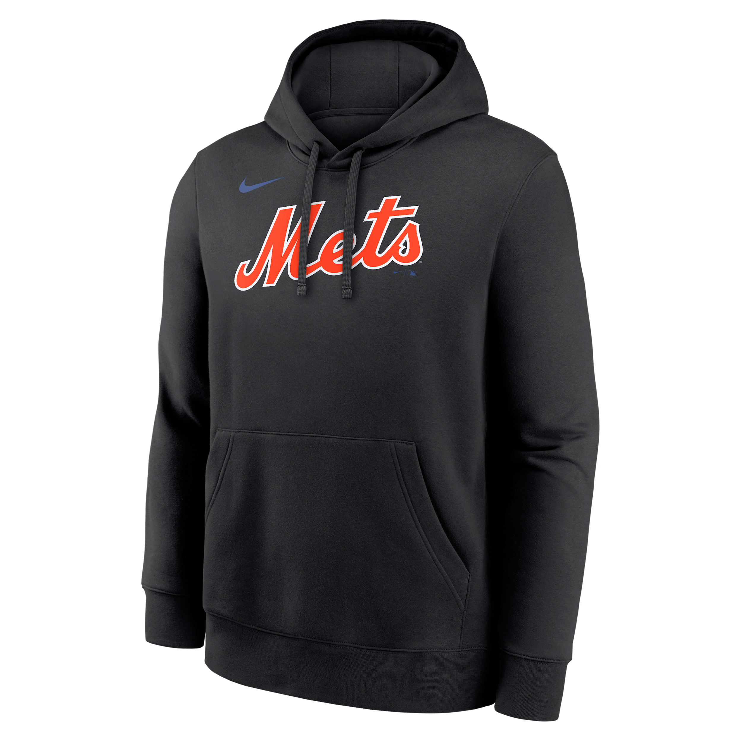 New York Mets Club Nike Men's MLB Pullover Hoodie in Black | NKDK00ANME-TXY