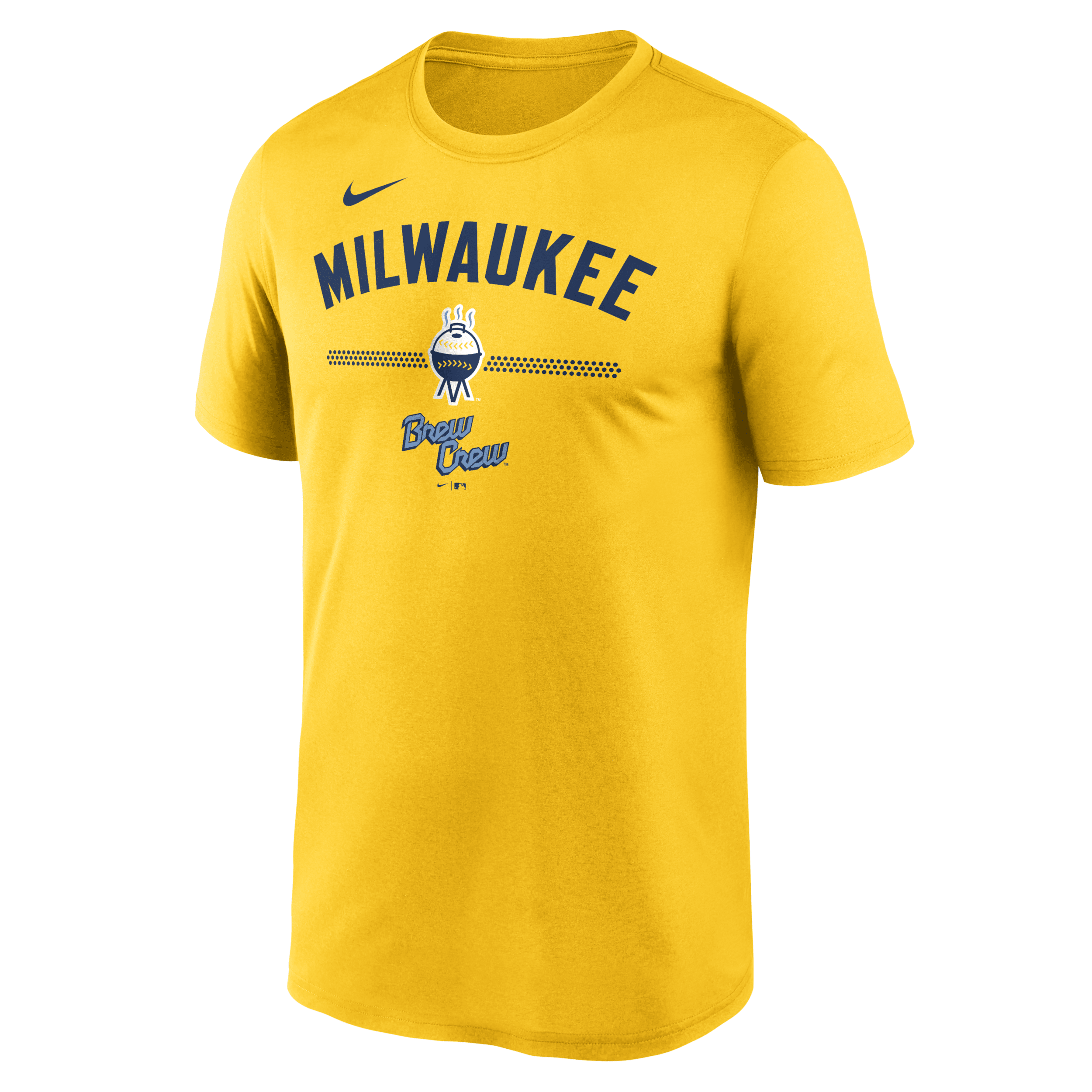 Shop Nike Milwaukee Brewers City Connect Legend  Men's Dri-fit Mlb T-shirt In Yellow