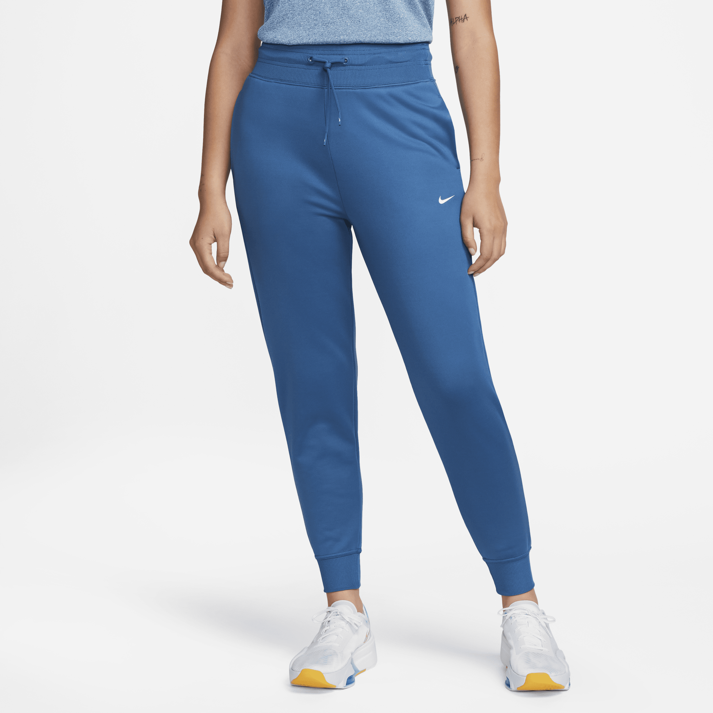 Nike Women's Therma-fit One High-waisted 7/8 Jogger Pants In Blue