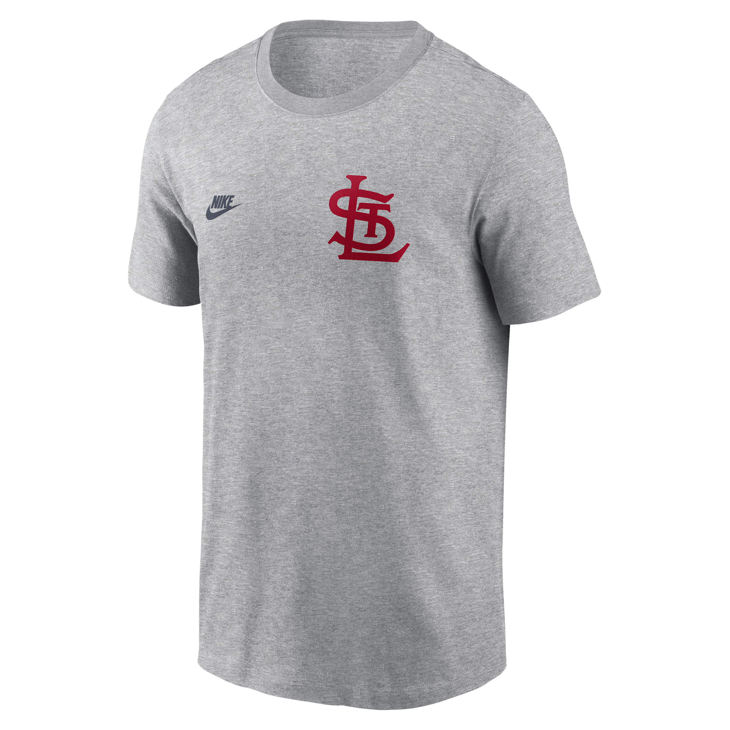 St. Louis Cardinals Cooperstown 2-Hit Large Logo Nike Men's MLB T-Shirt in Grey | N19906GS67-VFA