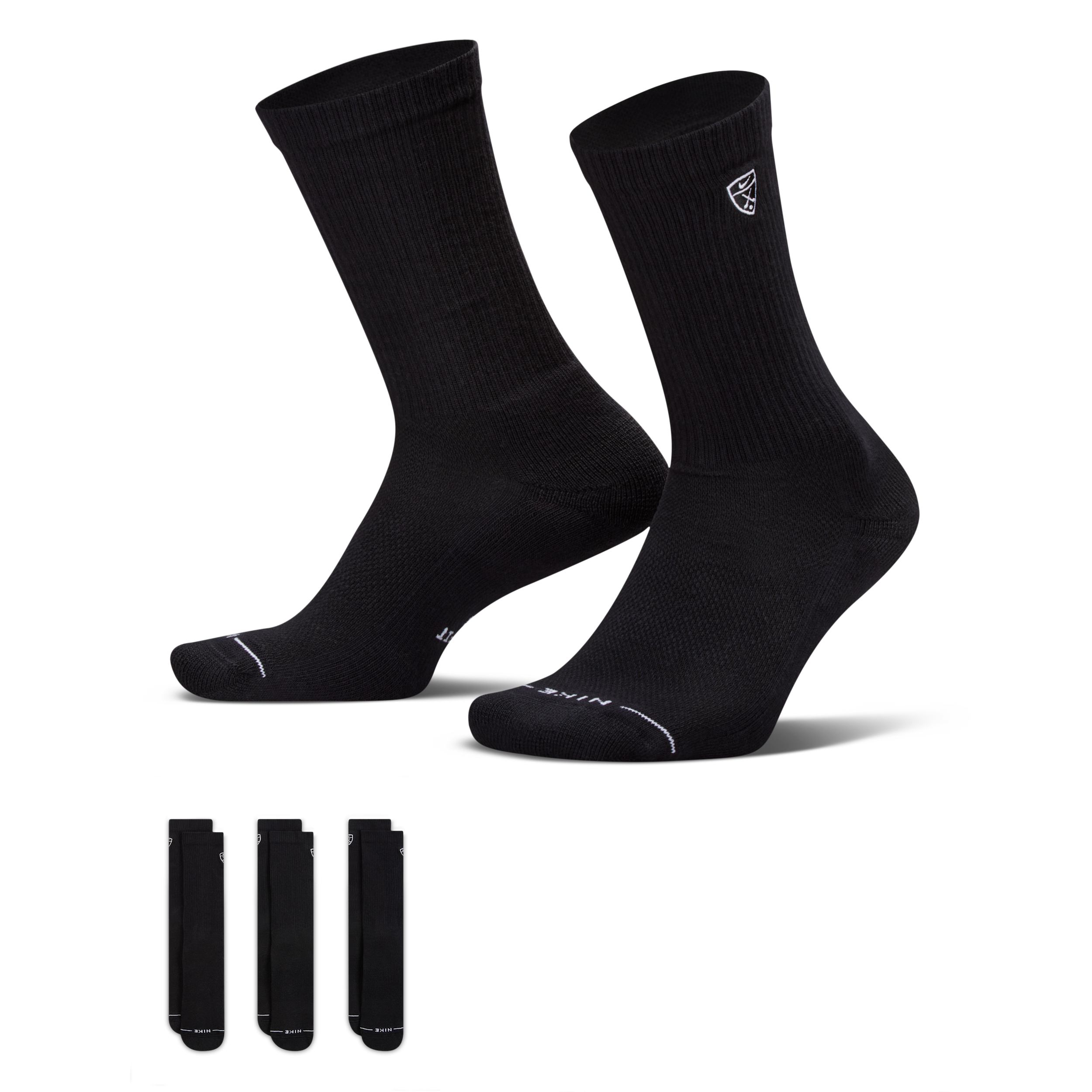 Nike Unisex Everyday Elevated Golf Crew Socks (3 Pairs) in Multicolor | IH8636-902