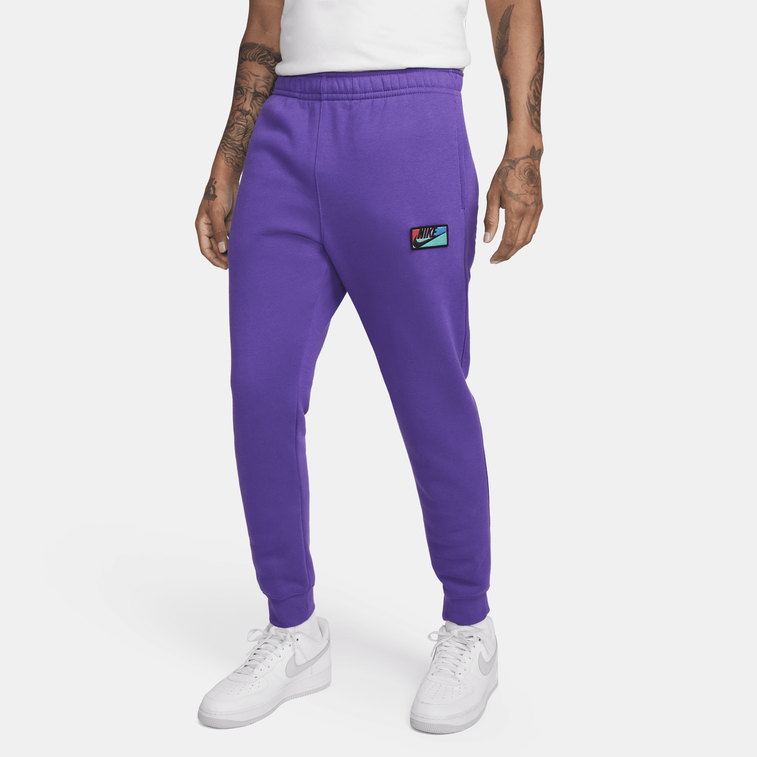 Shop Nike Men's Club Fleece Fleece Pants In Purple