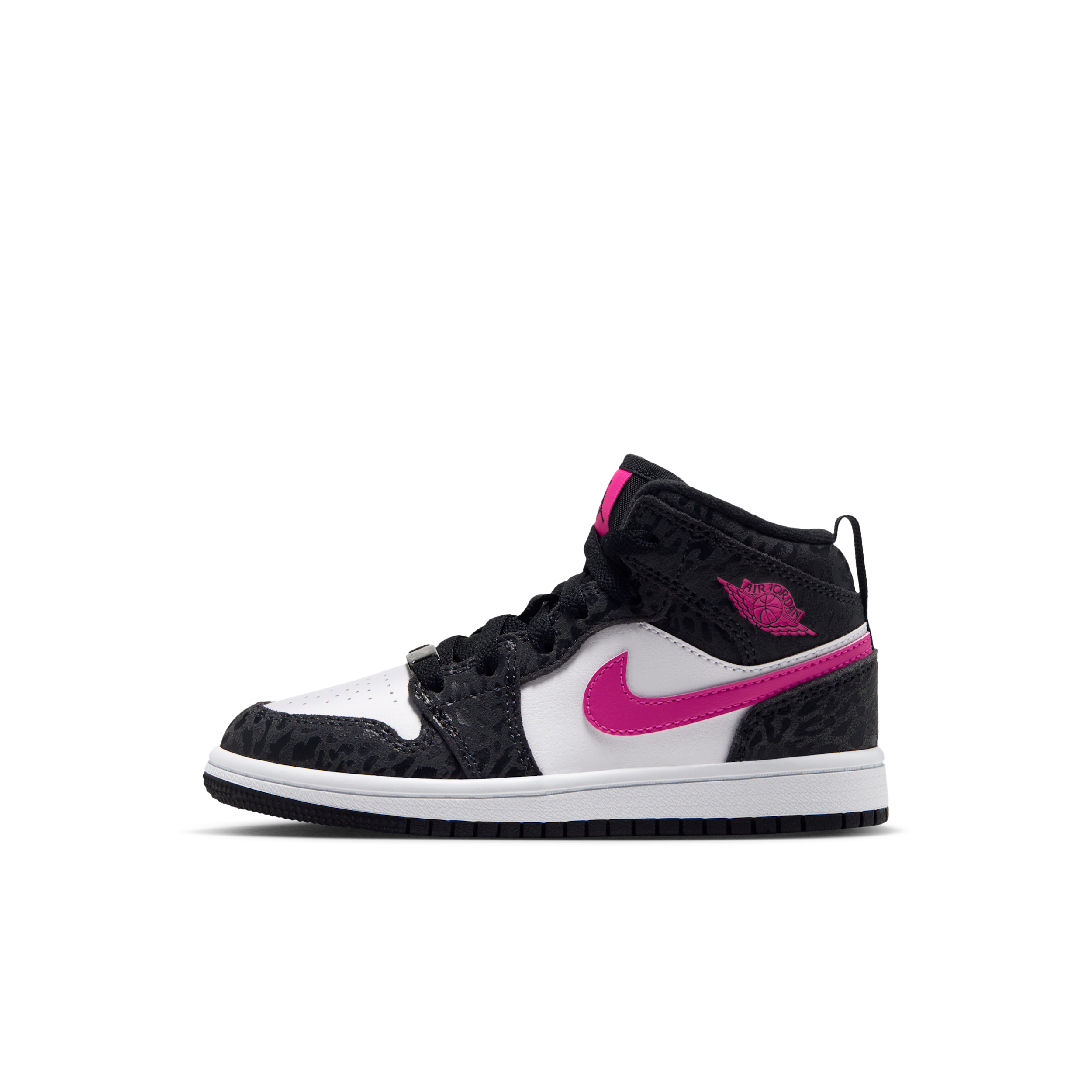 Girls Preschool Jordan Air 1 Mid SE - Girls' Preschool Shoes Pink/Black/White Size 13.0