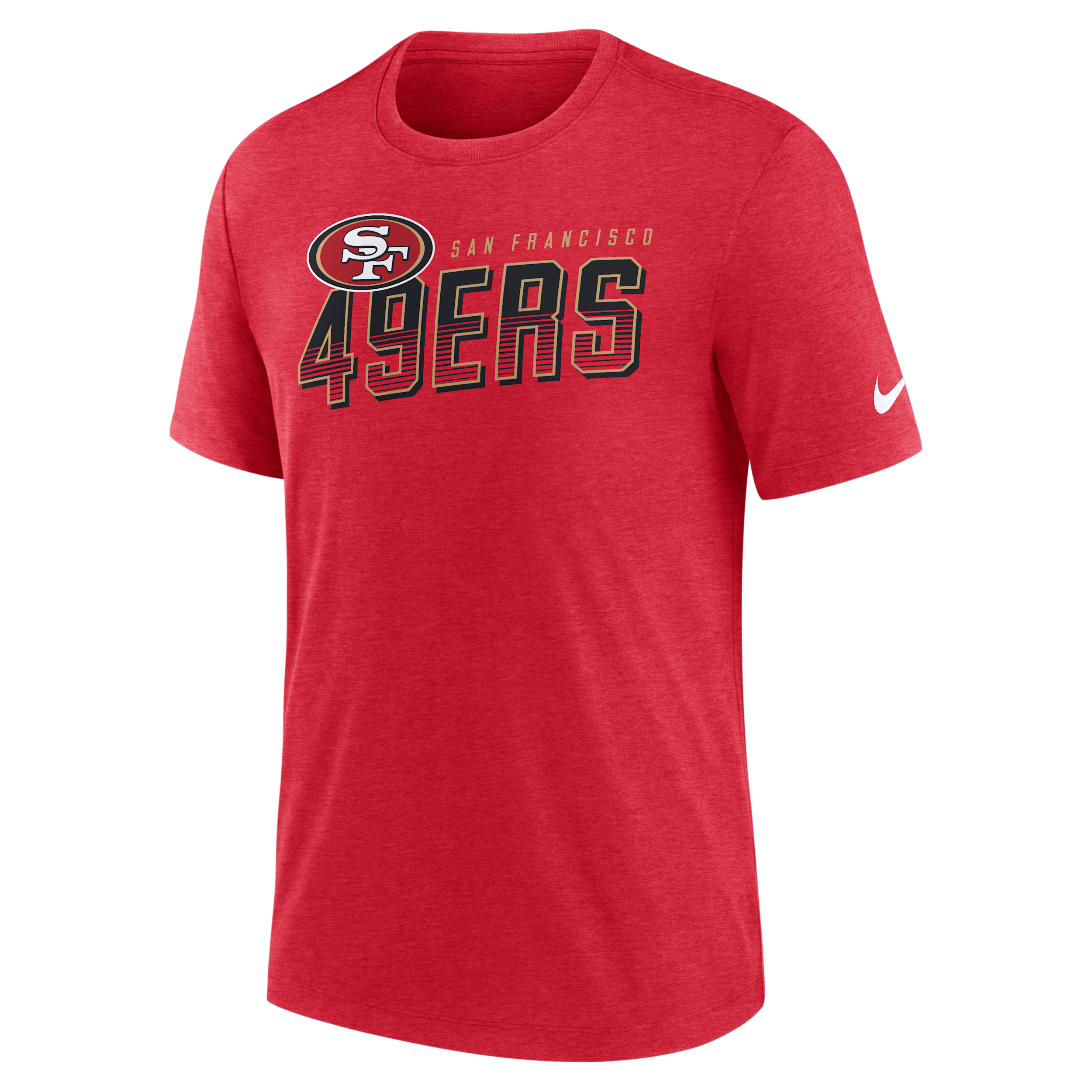 Nike Men's San Francisco 49ers Believe The Game Tri-Blend Crewneck T-Shirt - Scarlet