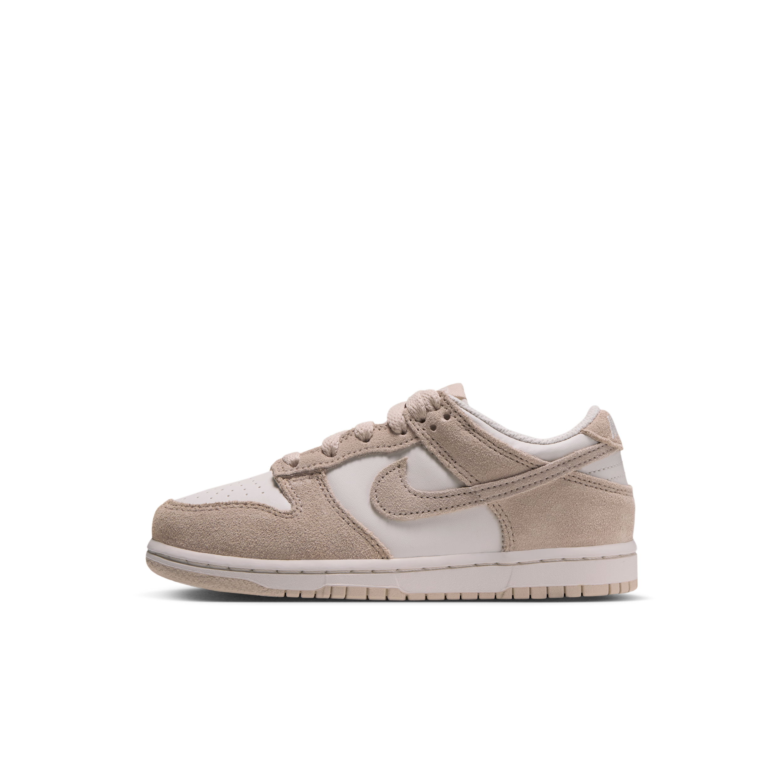 Nike Dunk Low Suede Little Kids' Shoes in Grey | IQ6531-001