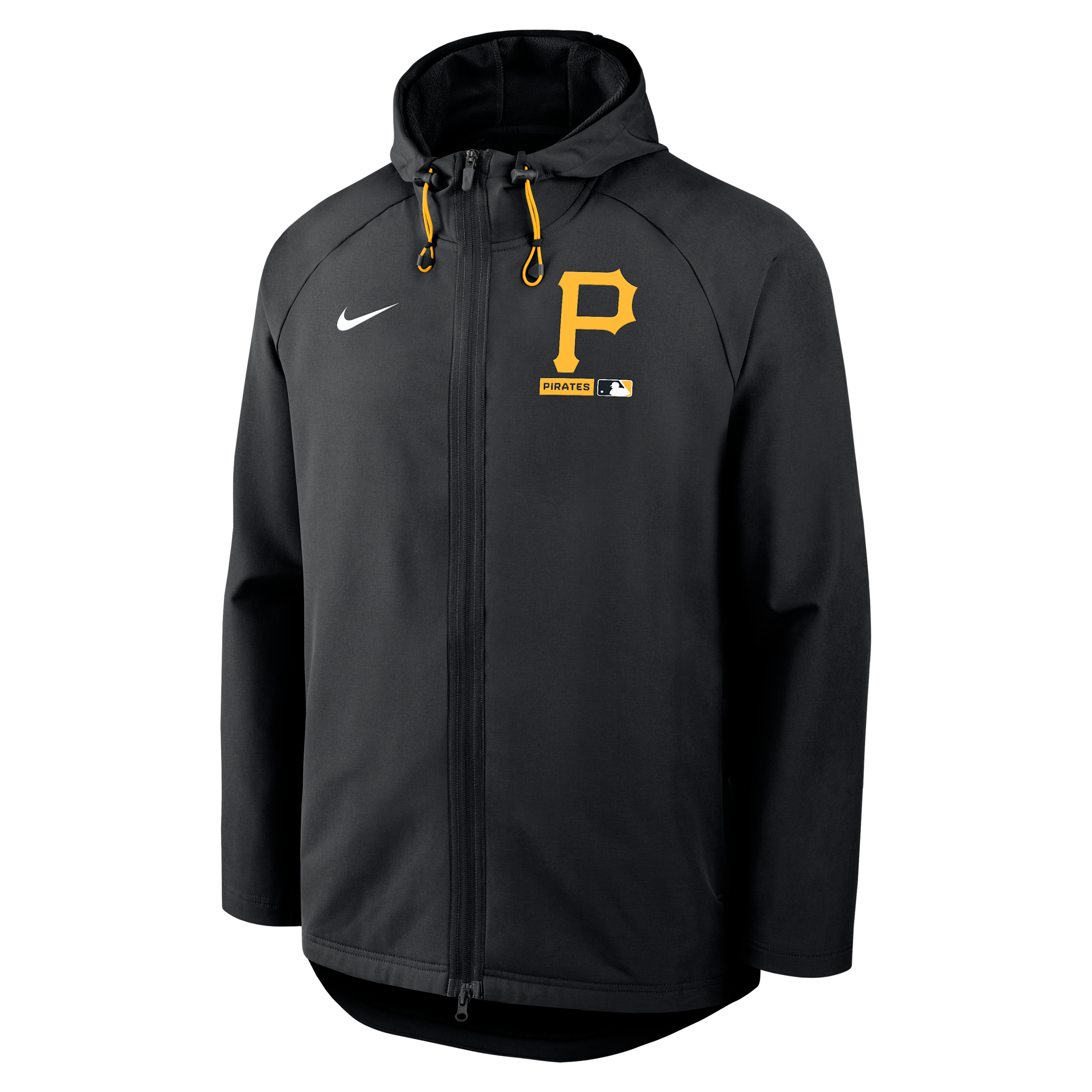 Pittsburgh Pirates Authentic Collection Nike Men's Therma-FIT MLB Full-Zip Hooded Jacket in Black | 04HC087NPTB-FHP