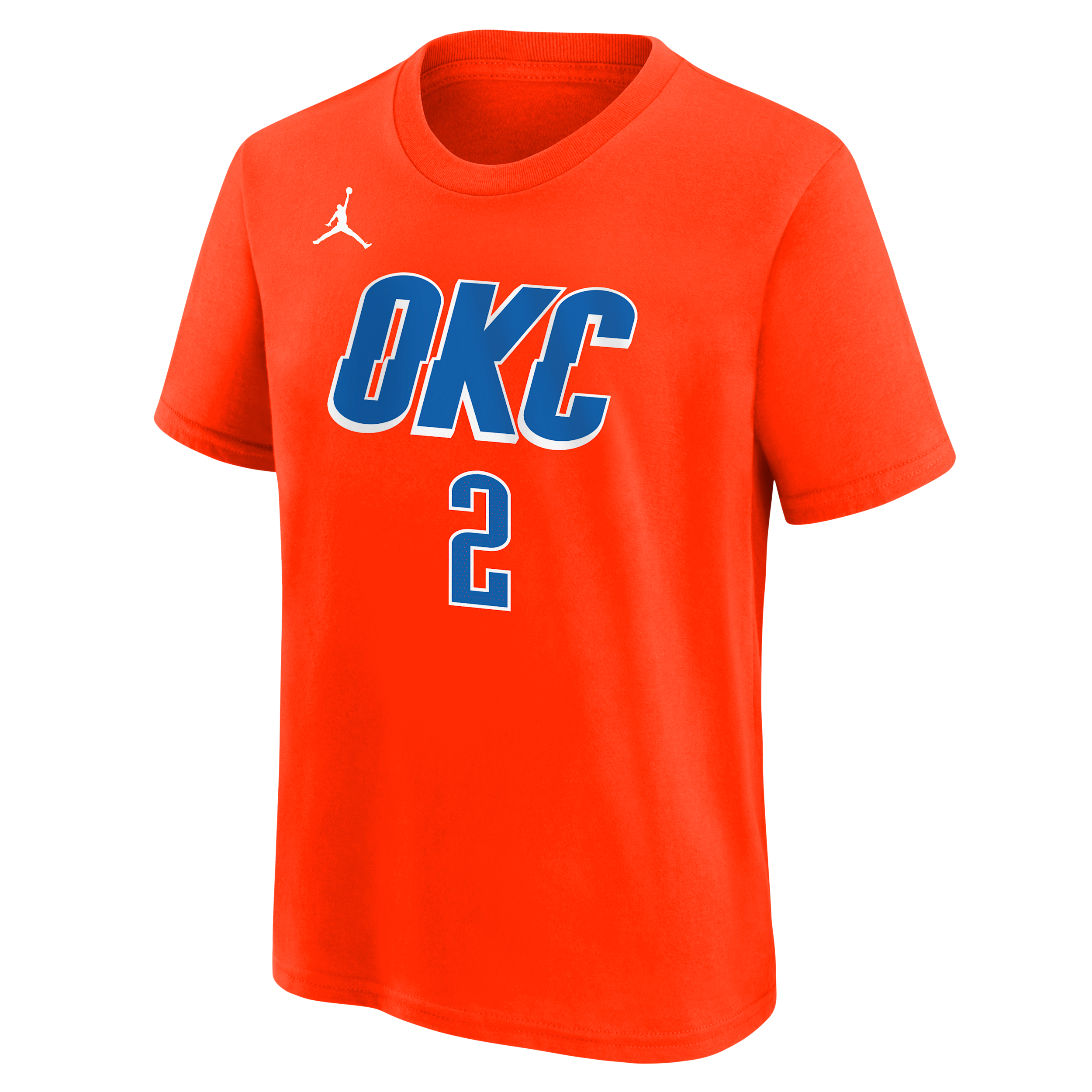 Nike Shai Gilgeous-Alexander Oklahoma City Thunder Statement Edition Big Kids' NBA T-Shirt in Orange | Y2B7HDC4THUSG-NDS