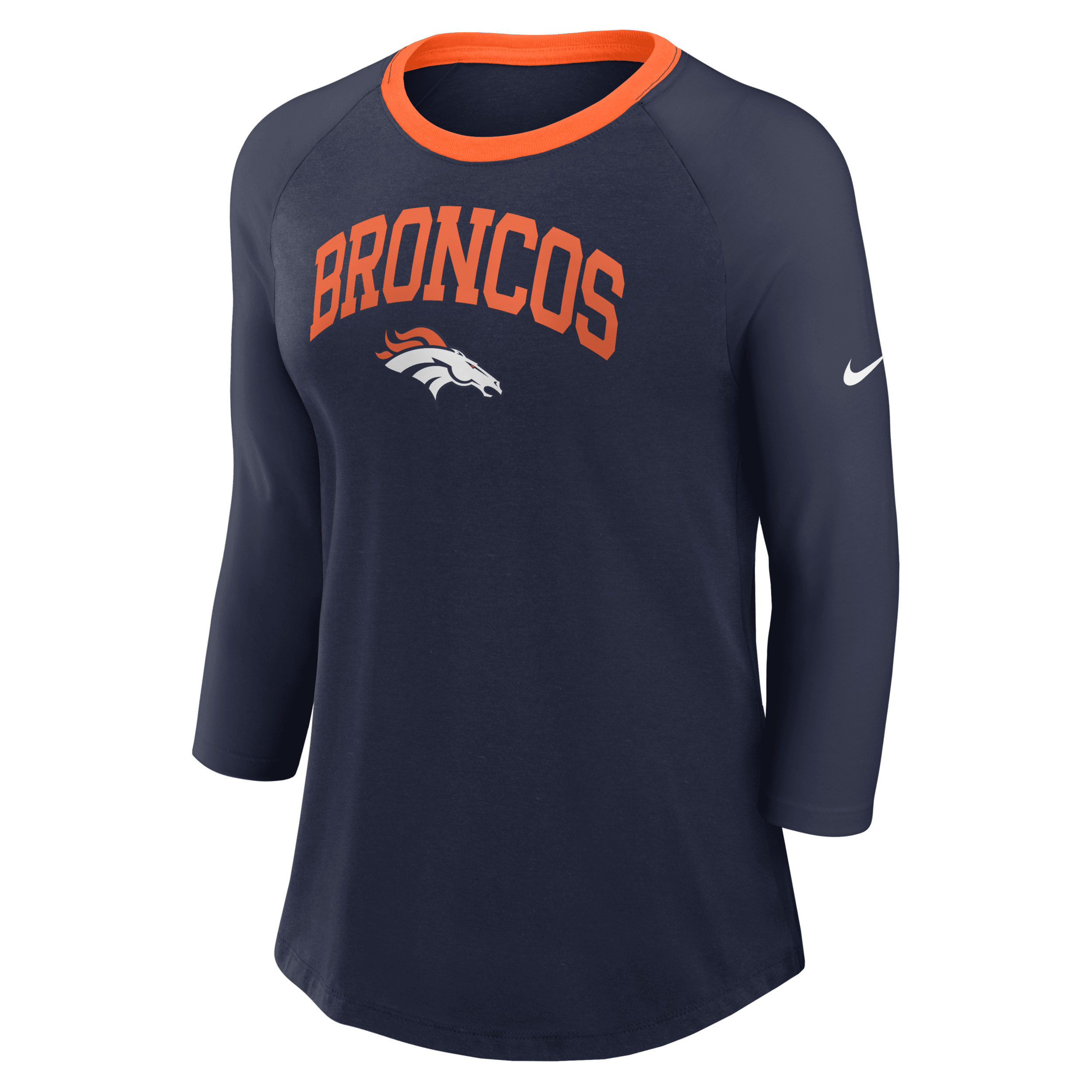 Nike Denver Broncos Women's Nfl 3/4-sleeve T-shirt In Blue