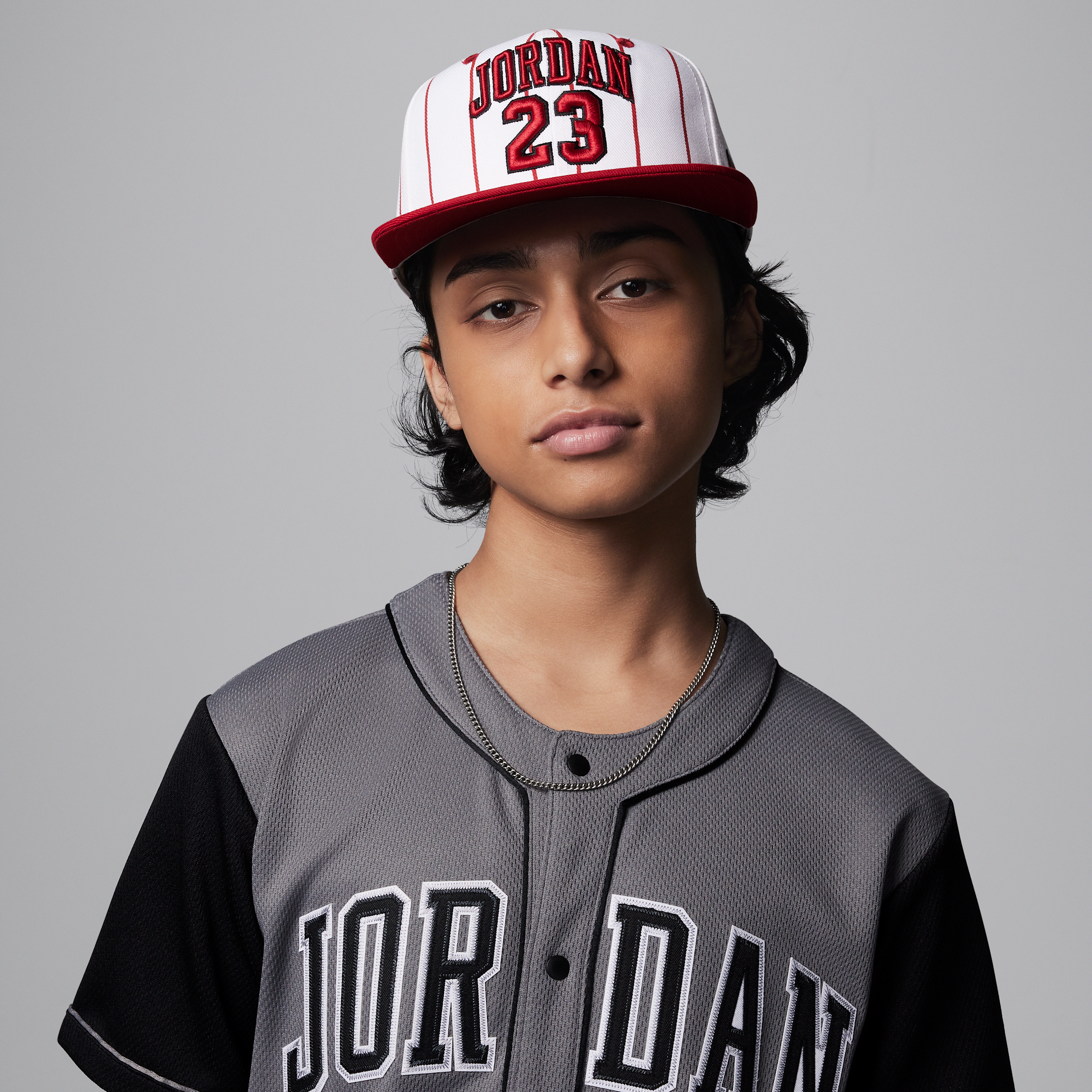 Jordan Big Kids' Jersey Flat Brim Cap In White