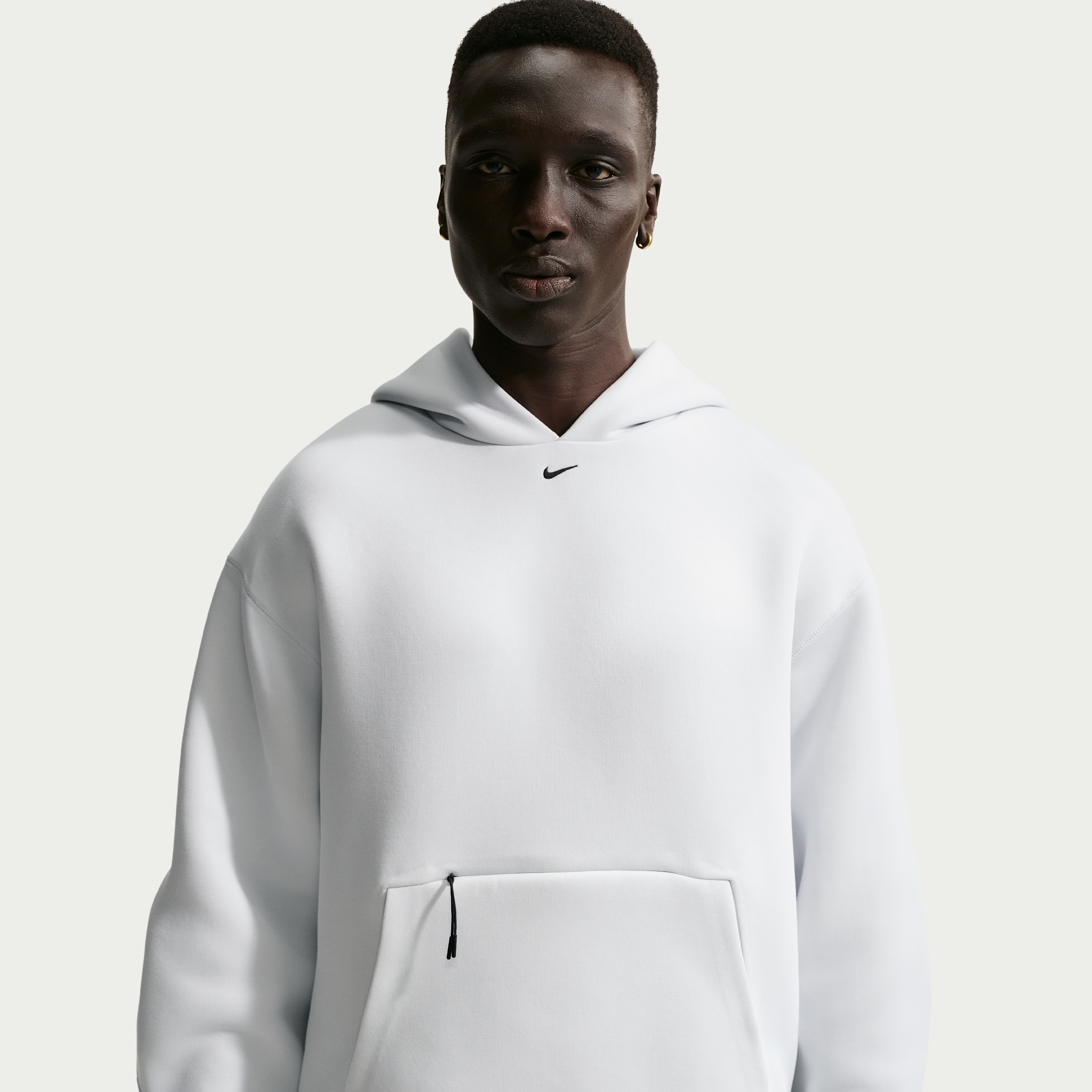 Nike Men's Tech Fleece Pullover Hoodie in White | IO9941-101