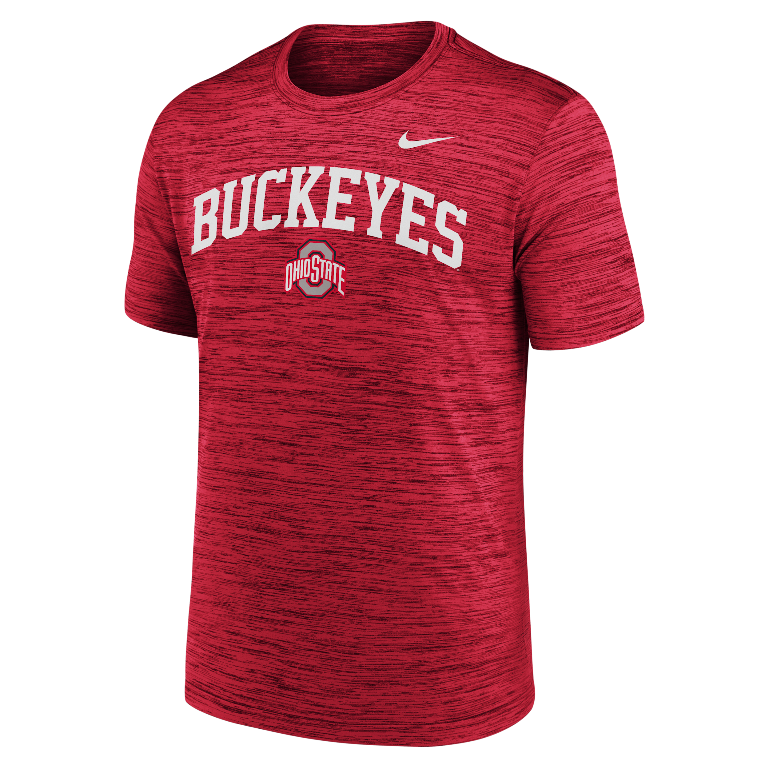 Ohio State Primetime Arch Logo Velocity Nike Men's Dri-FIT College T-Shirt in Red | NKPQ65NOH-DNF