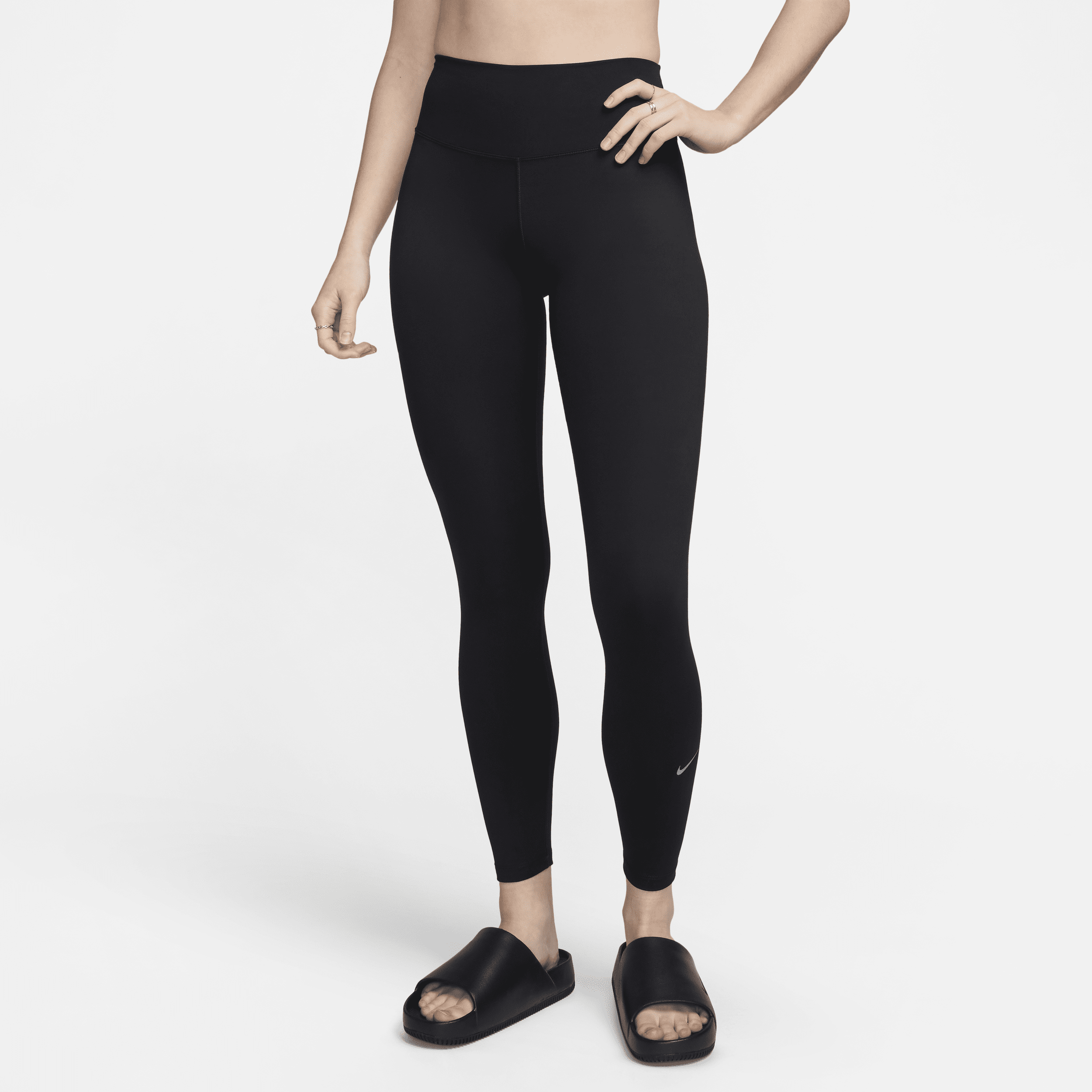 Shop Nike Women's One High-waisted Full-length Leggings In Black